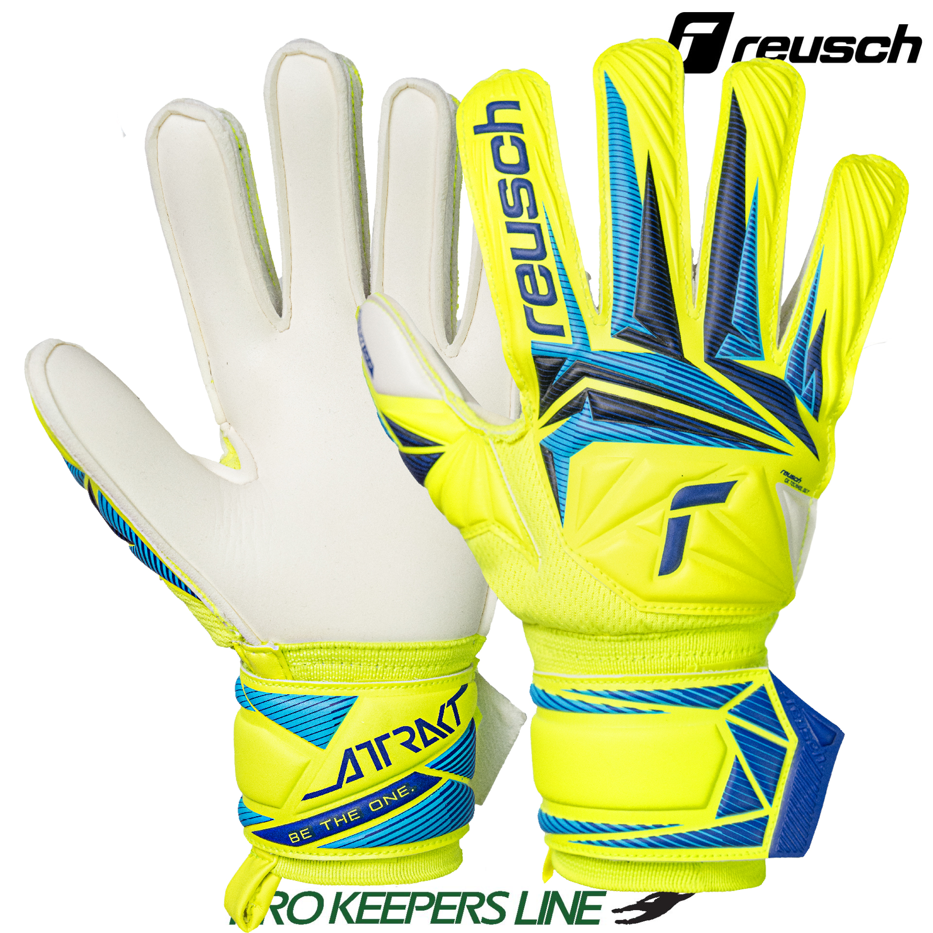 REUSCH ATTRAKT ADVANCE JUNIOR SAFETY YELLOW / SHARP BLUE