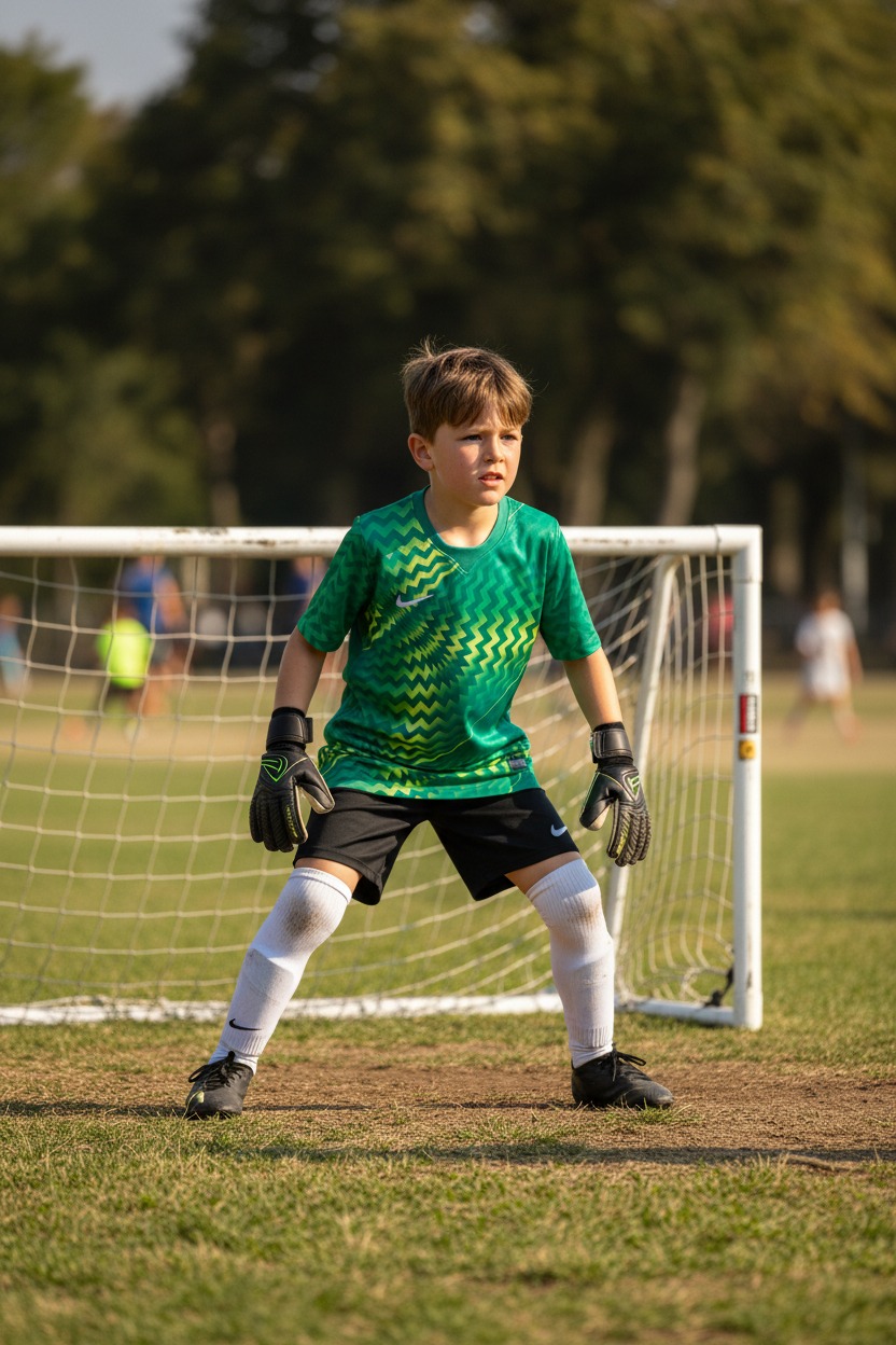 NIKE YOUTH GARDIEN VI GK JERSEY SHORT SLEEVE STADIUM GREEN/WHITE