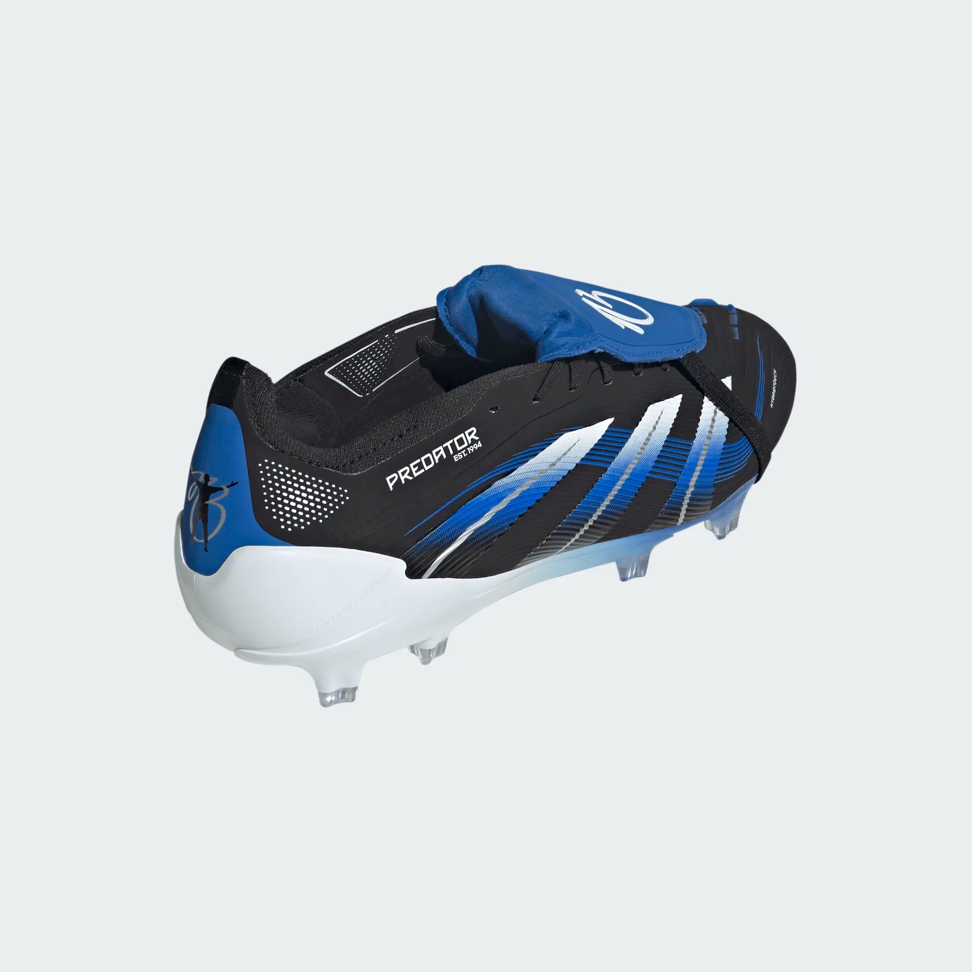 ADIDAS PREDATOR ELITE FT FG JB BLACK/WHITE/GLOW BLUE | UK 11 (US