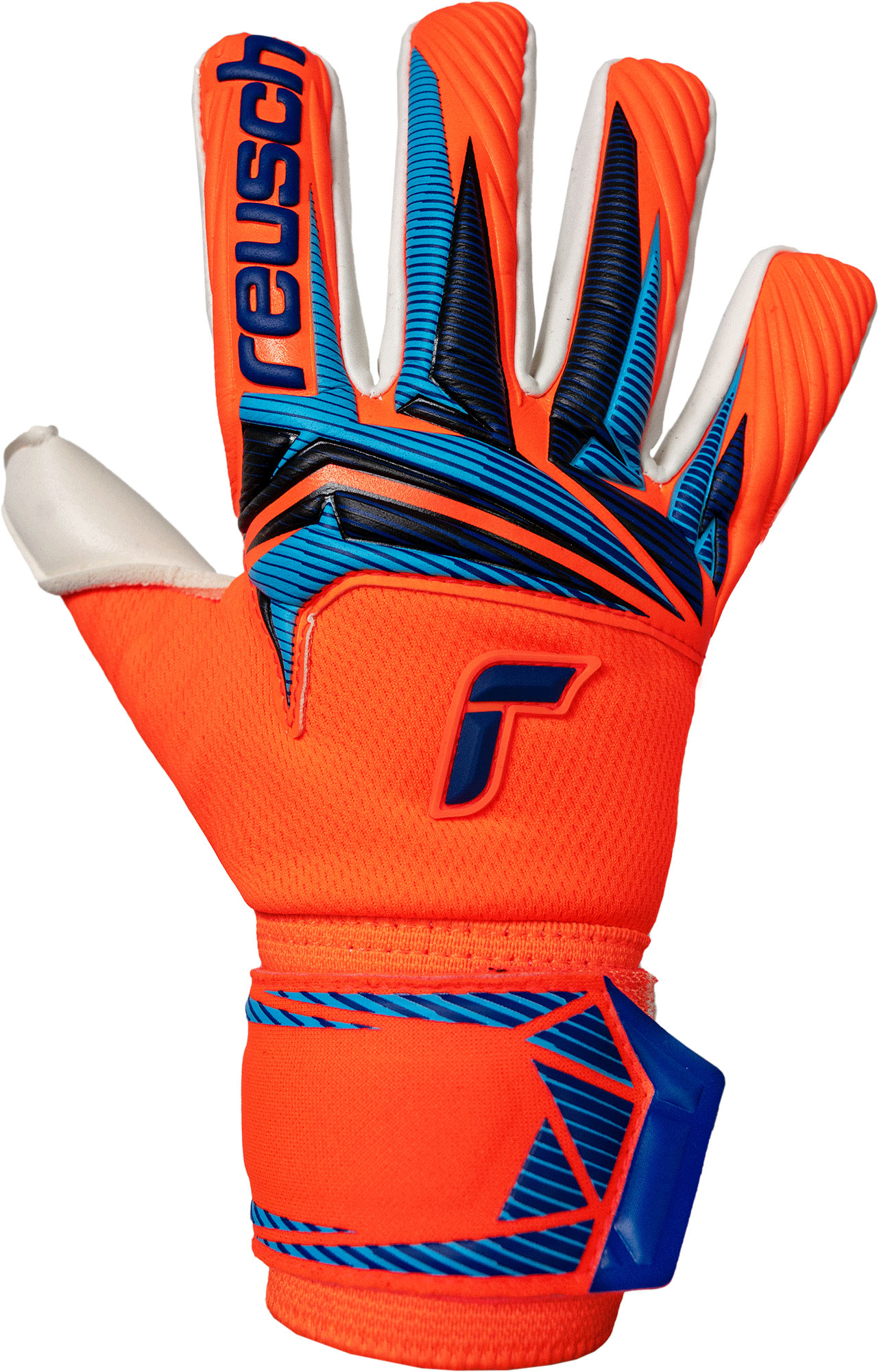 REUSCH ATTRAKT GOLD X NC JUNIOR SHOCKING ORANGE/BLUE