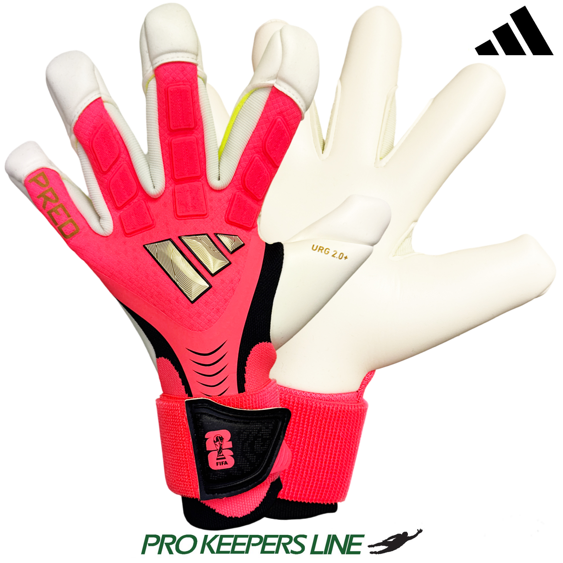 ADIDAS PREDATOR GL PRO HYBRID STRAP IVORY/SOLAR TURQUOISE/GOLD METALLIC