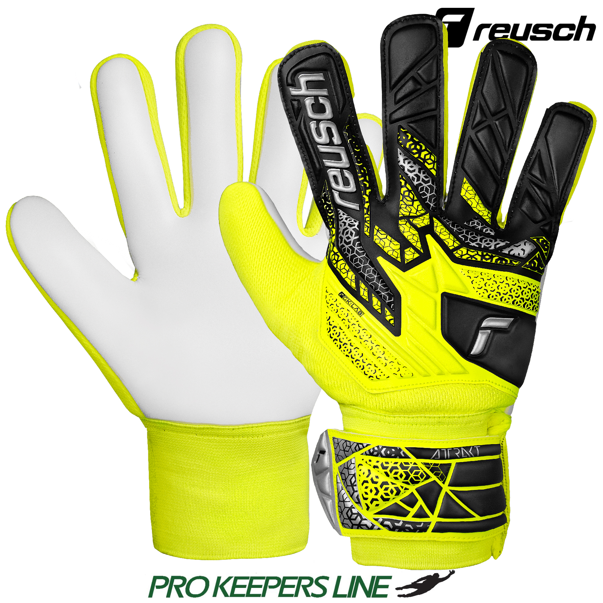 REUSCH ATTRAKT STARTER SOLID JUNIOR SAFE YELLOW/SILVER/BLACK