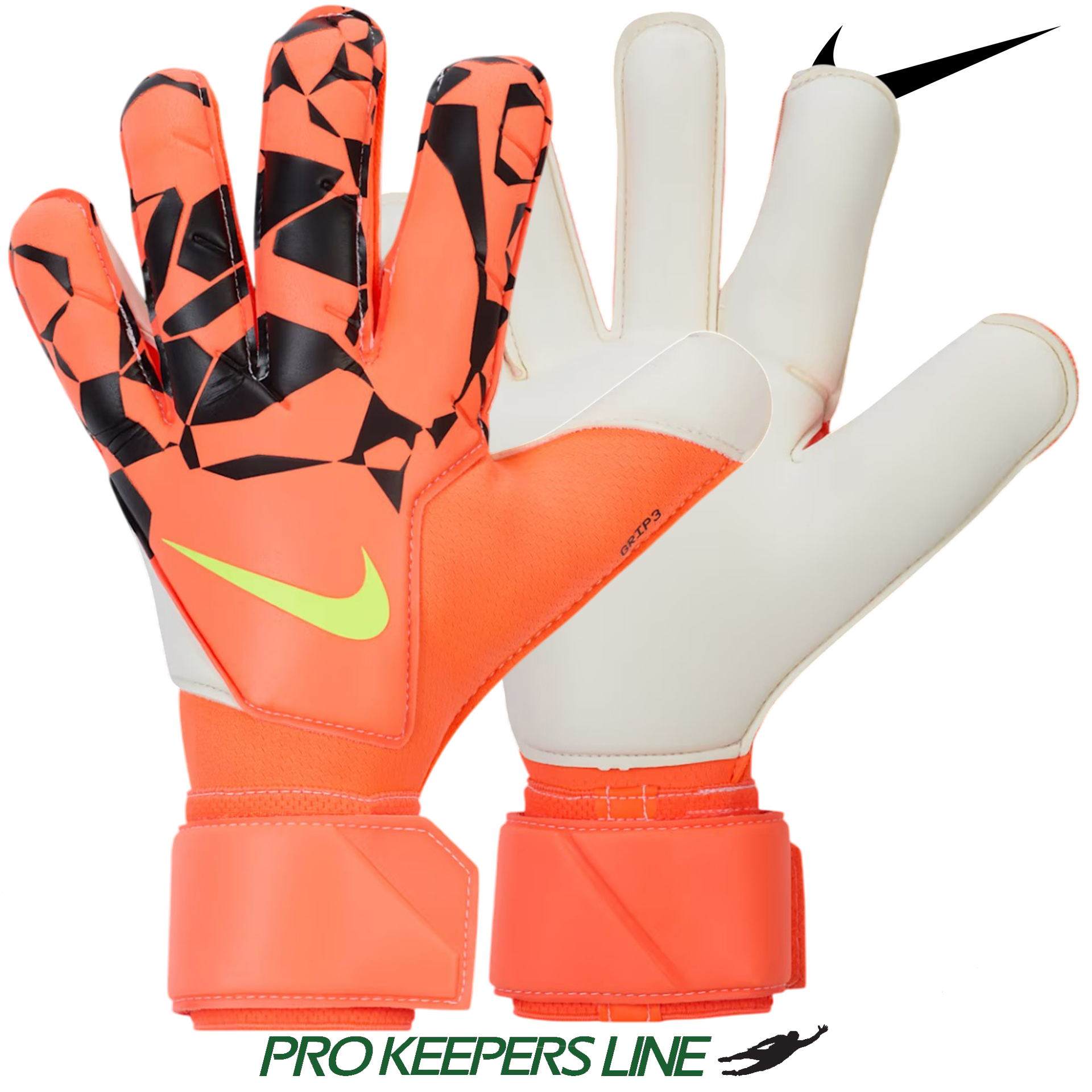 NIKE GK GRIP3 HYPER CRIMSON/BLACK/VOLT | 11 | HQ0256-830-11-002