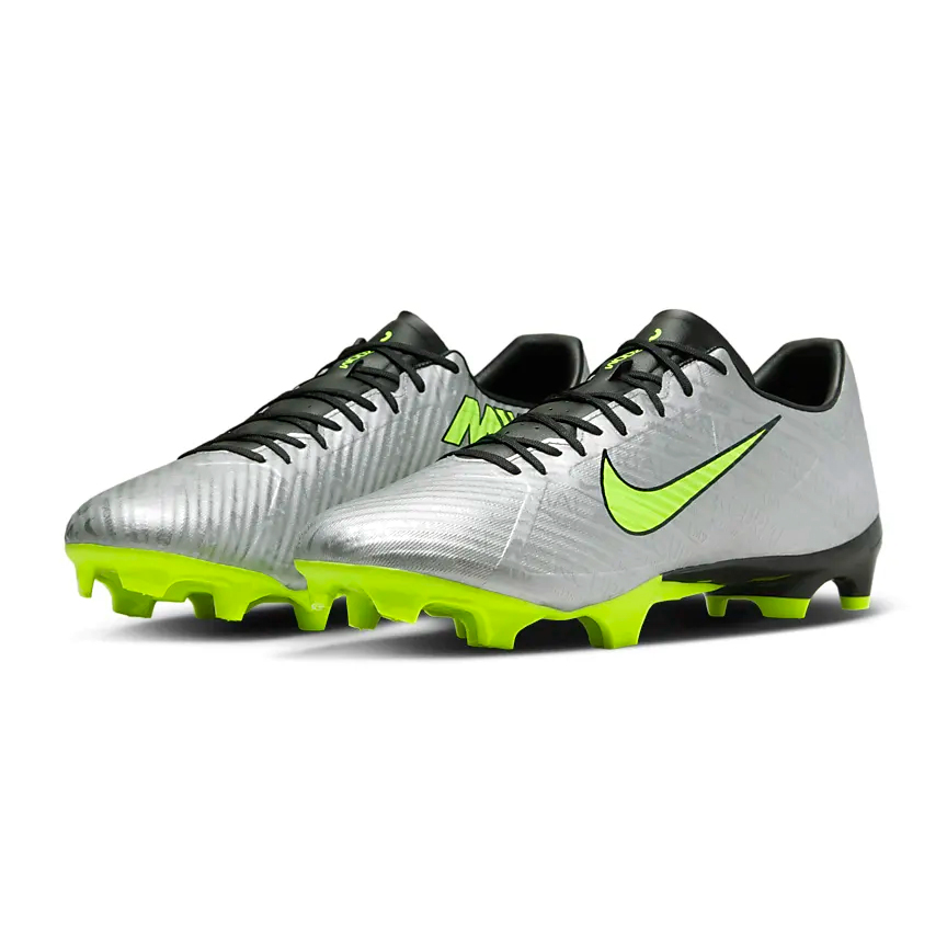 NIKE ZOOM MERCURIAL VAPOR 15 ACADEMY XXV FG/MG METALLIC SILVER/VOLT-BLACK