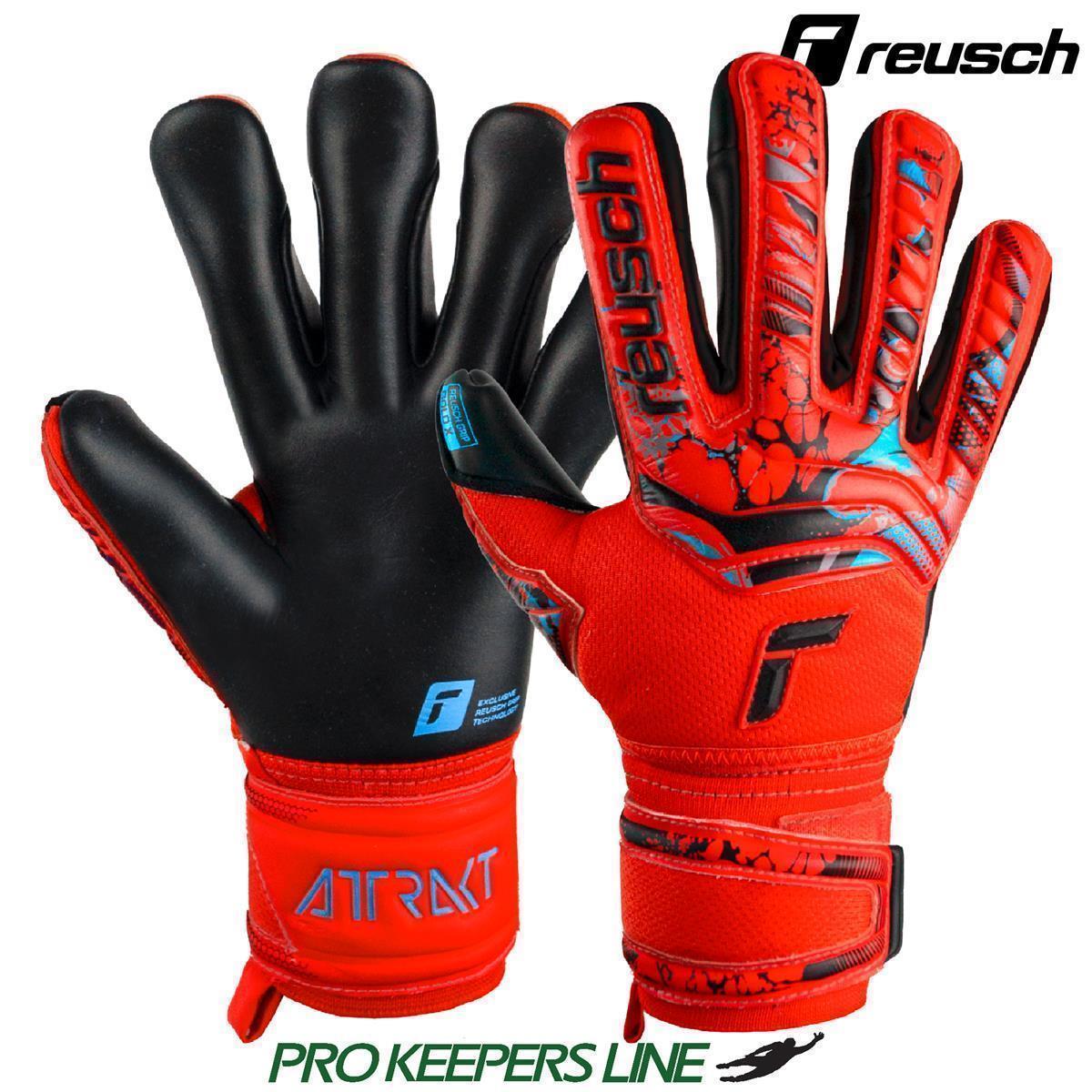REUSCH ATTRAKT GOLD X FINGER SUPPORT JUNIOR BRIG RED/FUTR BLU/BLCK