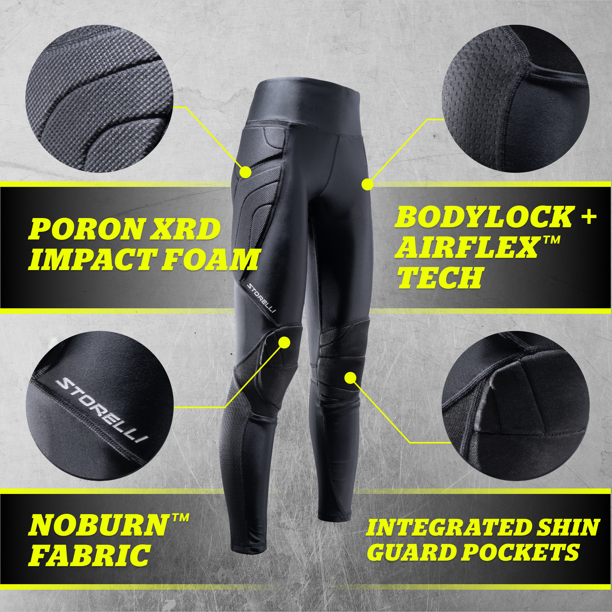 STORELLI WOMEN'S BODYSHIELD GK LEGGING (PADDED) S