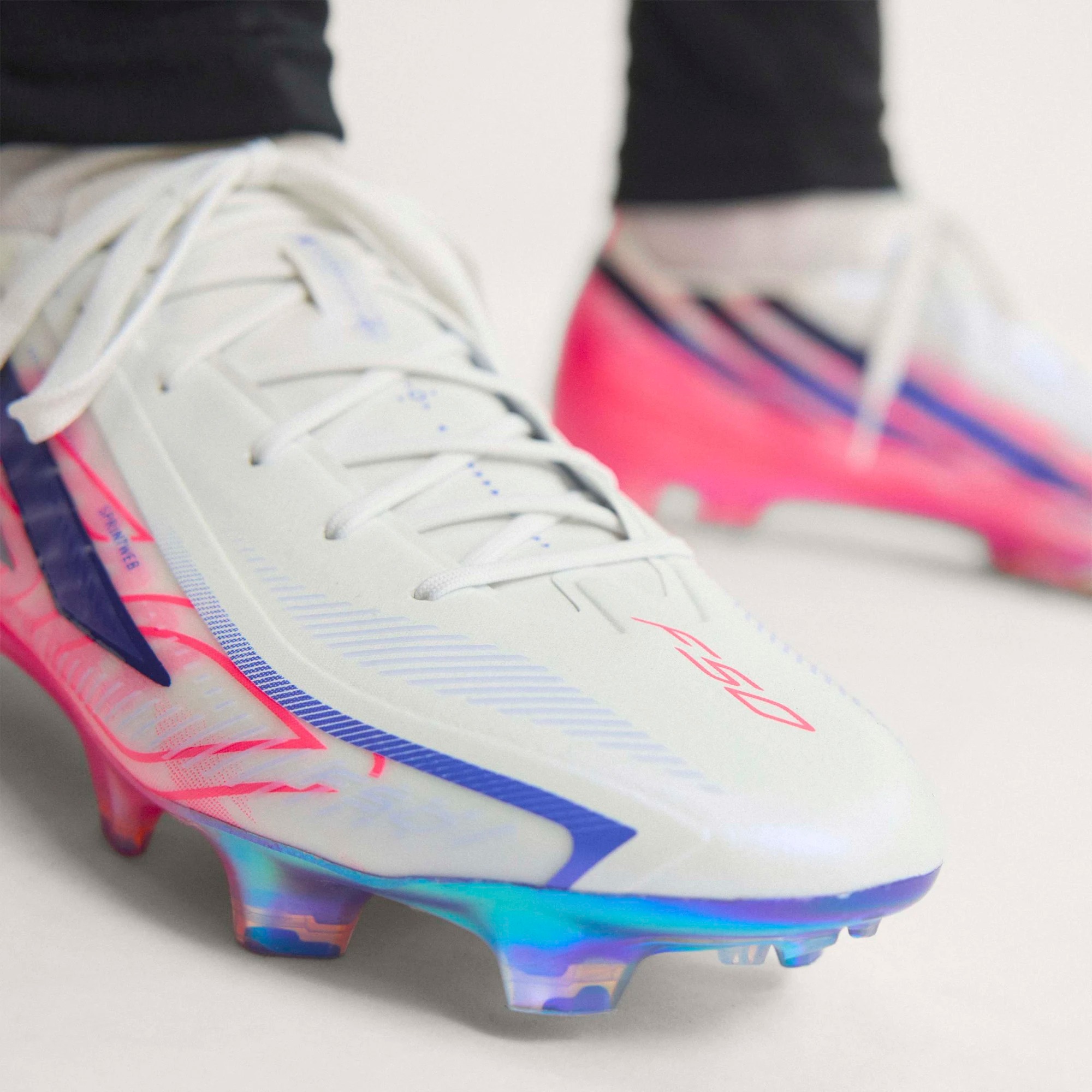 ADIDAS F50 HYPERFAST ELITE FG WHITE/SOLAR PURPLE/SOLAR TURQUOISE