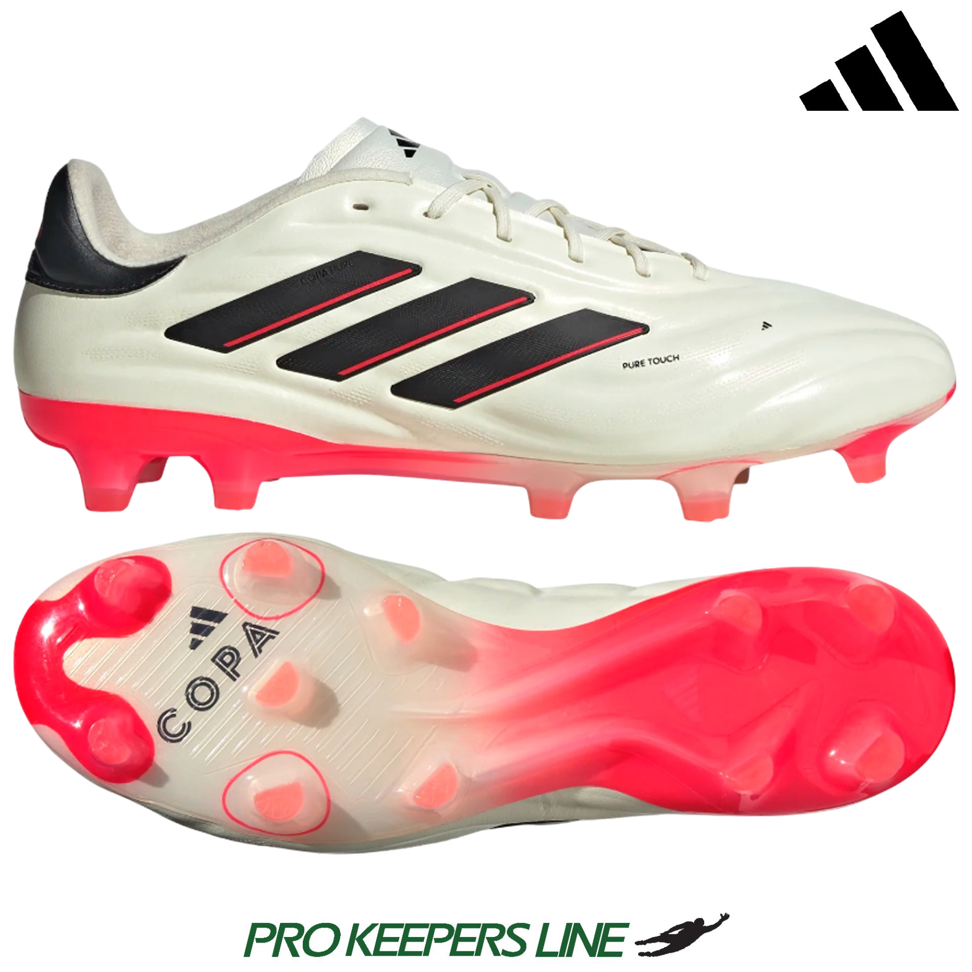 ADIDAS COPA PURE 2 ELITE FG IVORY/CORE BLACK/SOLAR RED | UK 12 (US