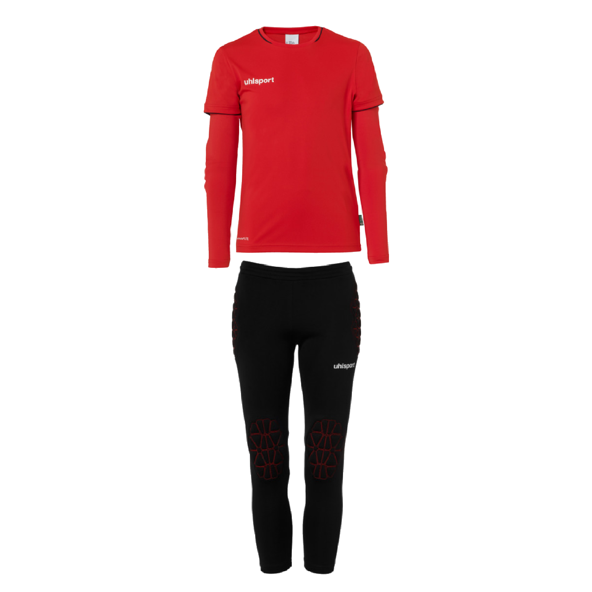 UHLSPORT SAVE GOALKEEPER SET JUNIOR RED/BLACK 164