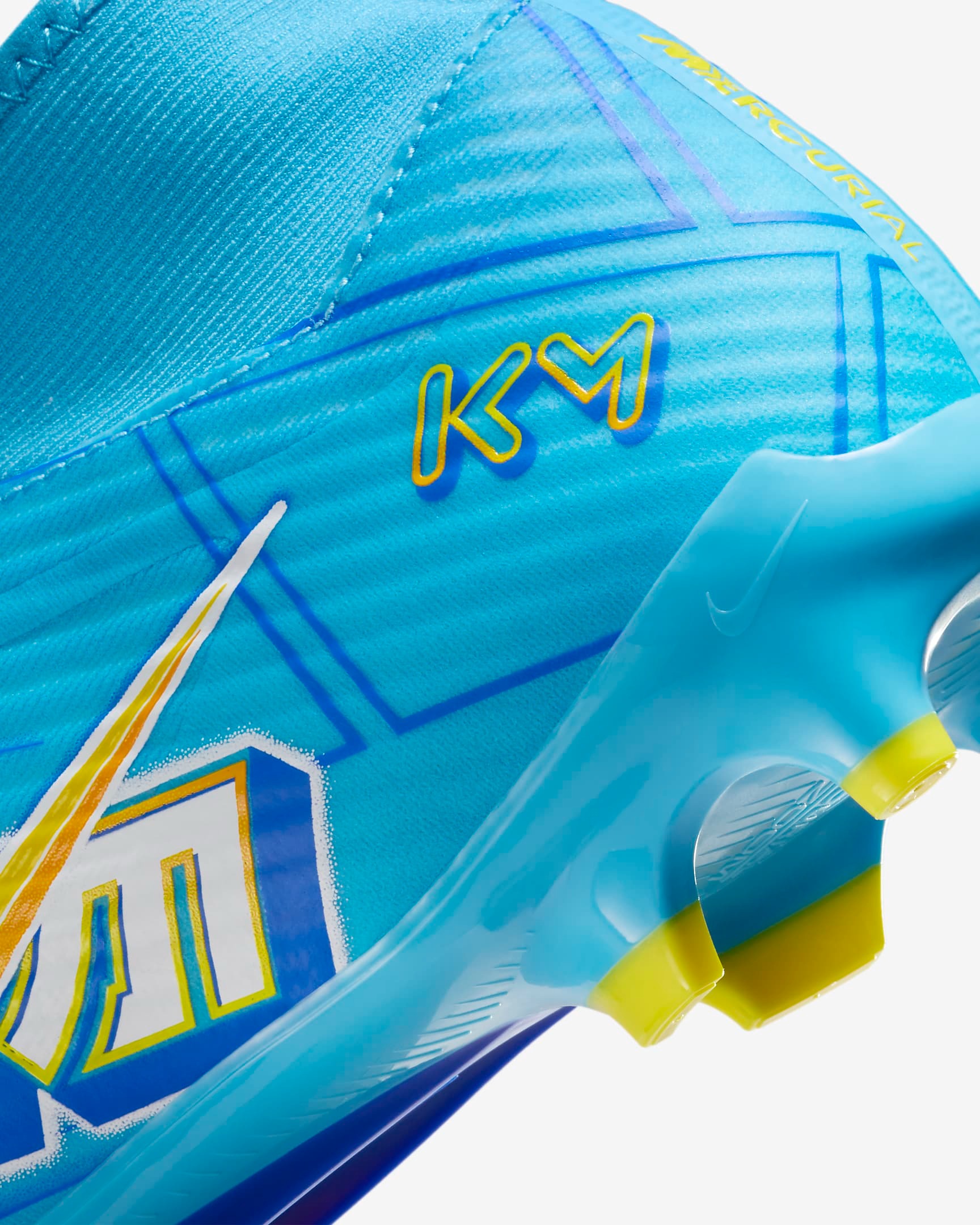 NIKE ZOOM MERCURIAL SUPERFLY 9 ACADEMY KM BALTIC BLUE/WHITE