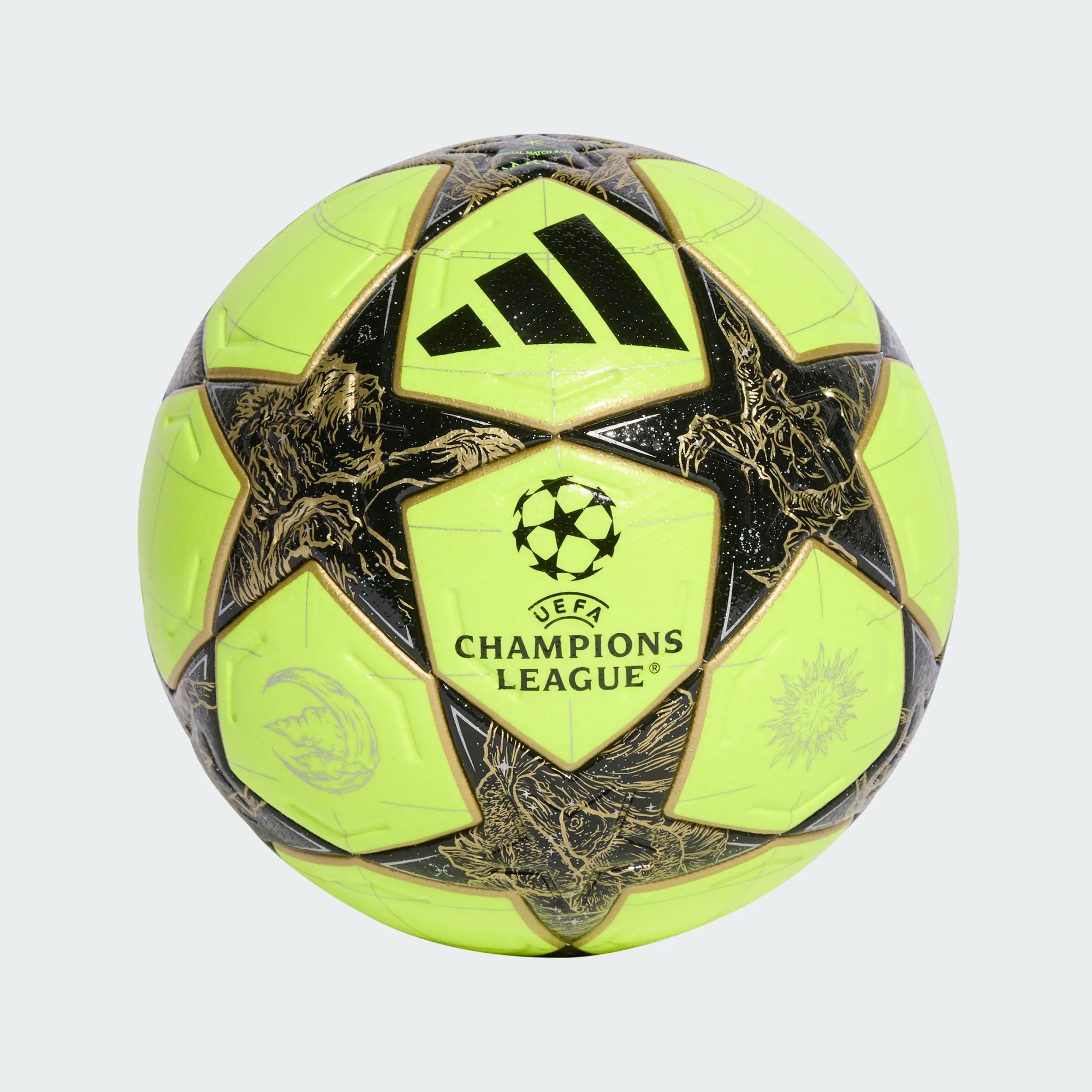 ADIDAS UCL PRO WINTER SOLAR YELLO/BLACK/GOLD METALLIC/SILVER METALLIC ADIDAS UCL PRO WINTER SOLAR YELLO/BLACK/GOLD METALLIC/SILVER METALLIC
