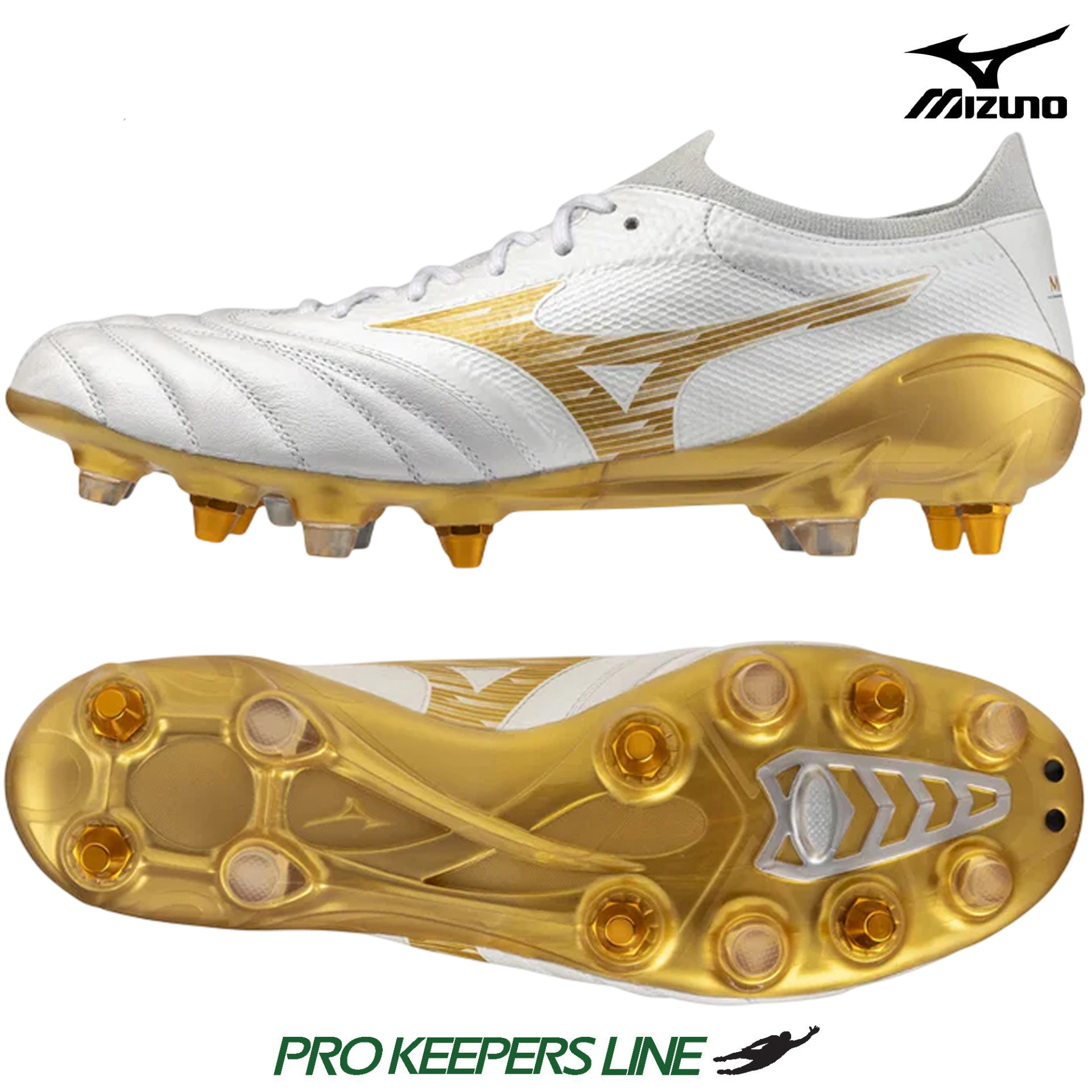 MIZUNO MORELIA NEO IV BETA ELITE MIX WHITE/M P GOLD/COOL GRAY 3C
