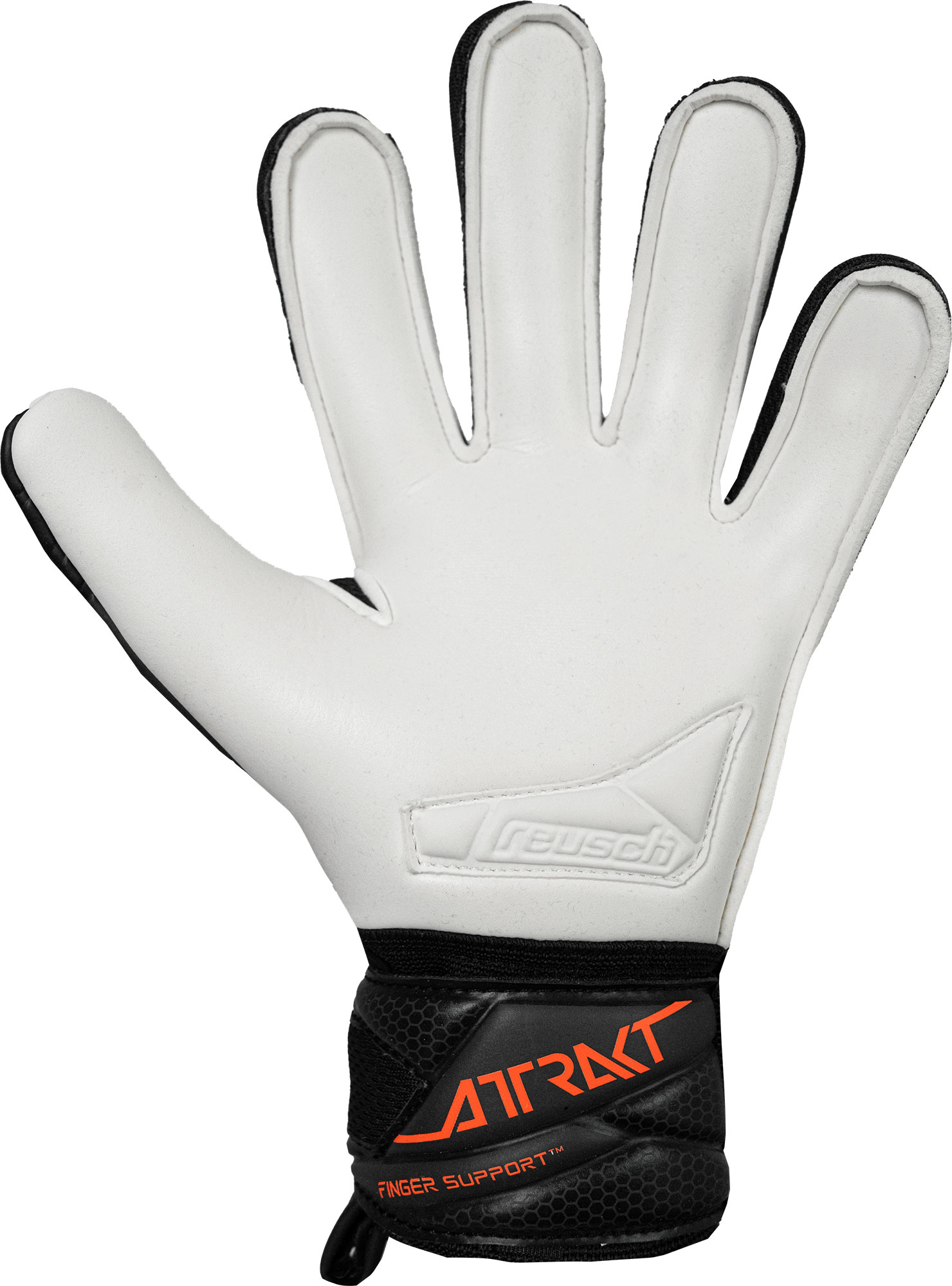 REUSCH ATTRAKT ADVANCE FINGER SUPPORT JUNIOR BLACK/SHOCKING ORANGE