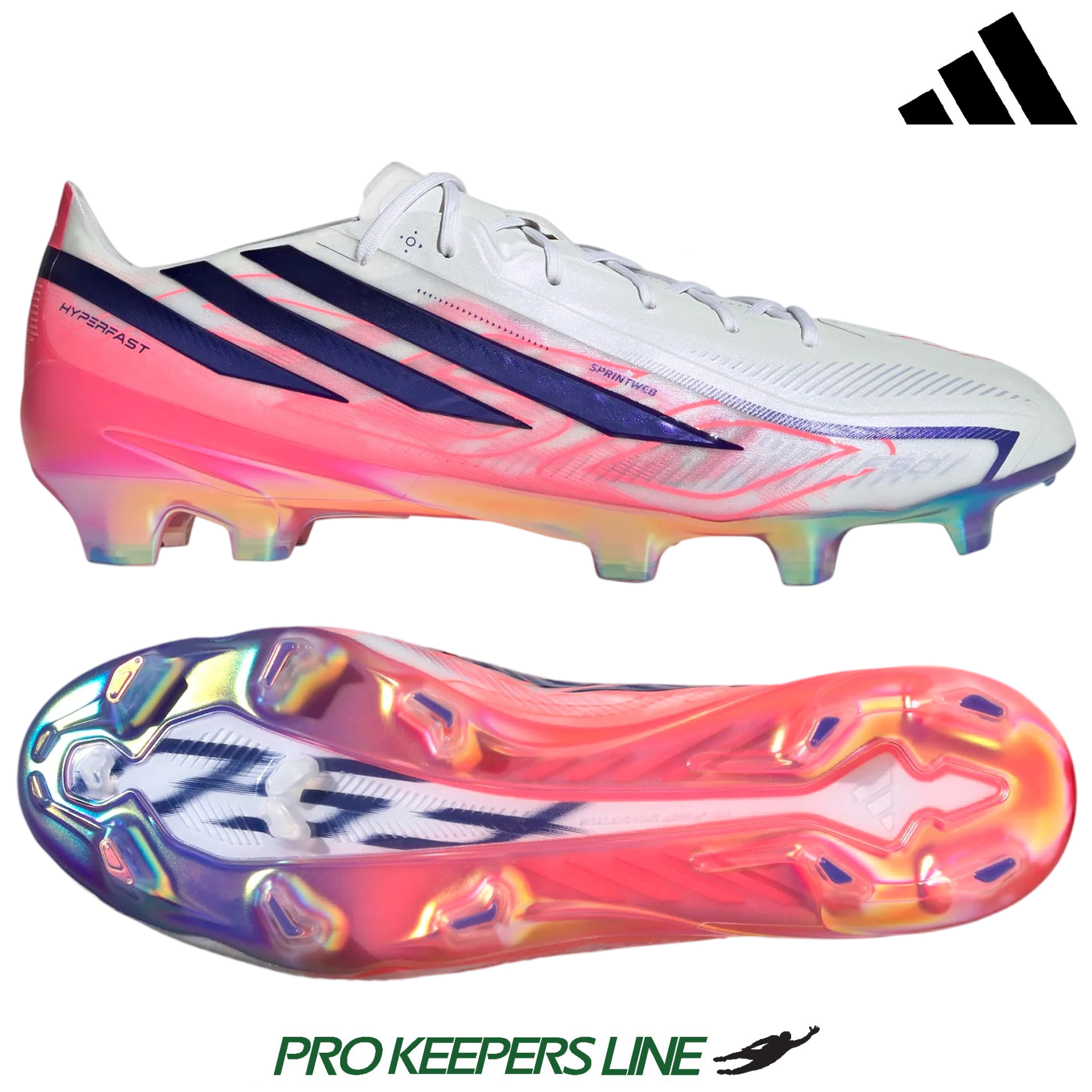 ADIDAS F50 HYPERFAST ELITE FG WHITE/SOLAR PURPLE/SOLAR TURQUOISE