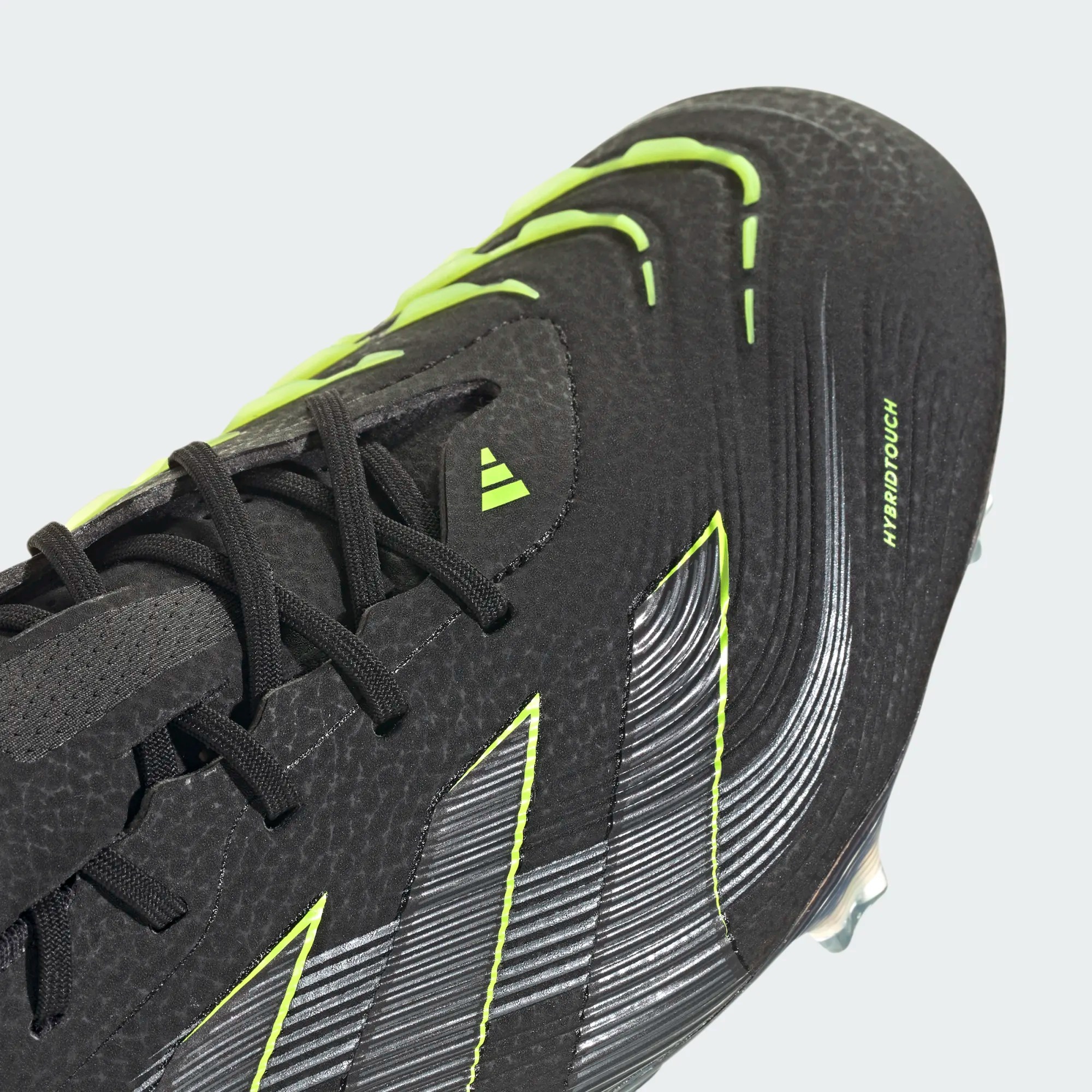 ADIDAS PREDATOR ELITE FG BLACK/CARBON/LUCID LEMON UK 8 (US 8.5 / EU 42)