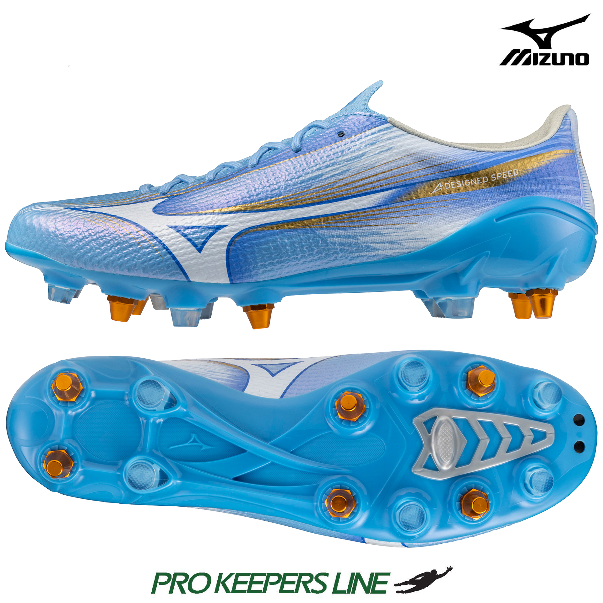 MIZUNO ALPHA III JAPAN MIX CELESTE/WHITE/GOLD