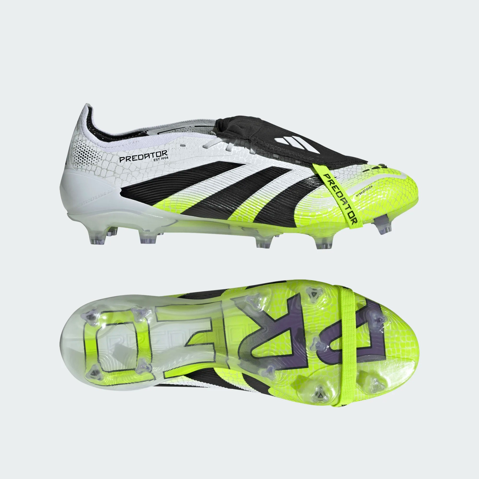 ADIDAS PREDATOR ELITE FT FG WHITE/BLACK/LUCID LEMON | UK 8 (US 8.5