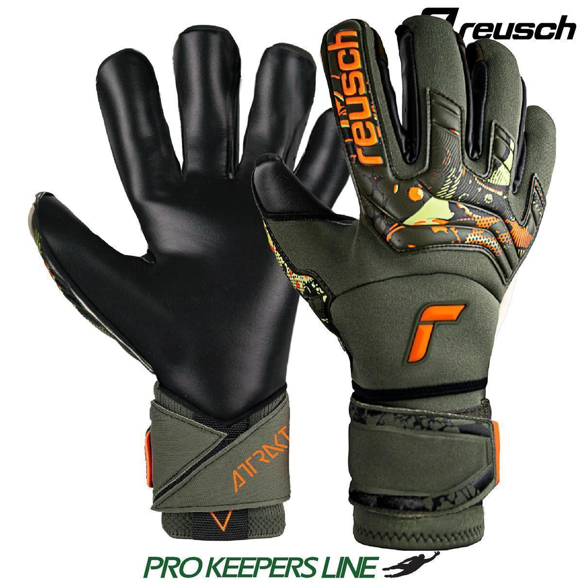 REUSCH ATTRAKT DUO ORTHO-TEC DESERT GREEN/SHOCKING ORANGE