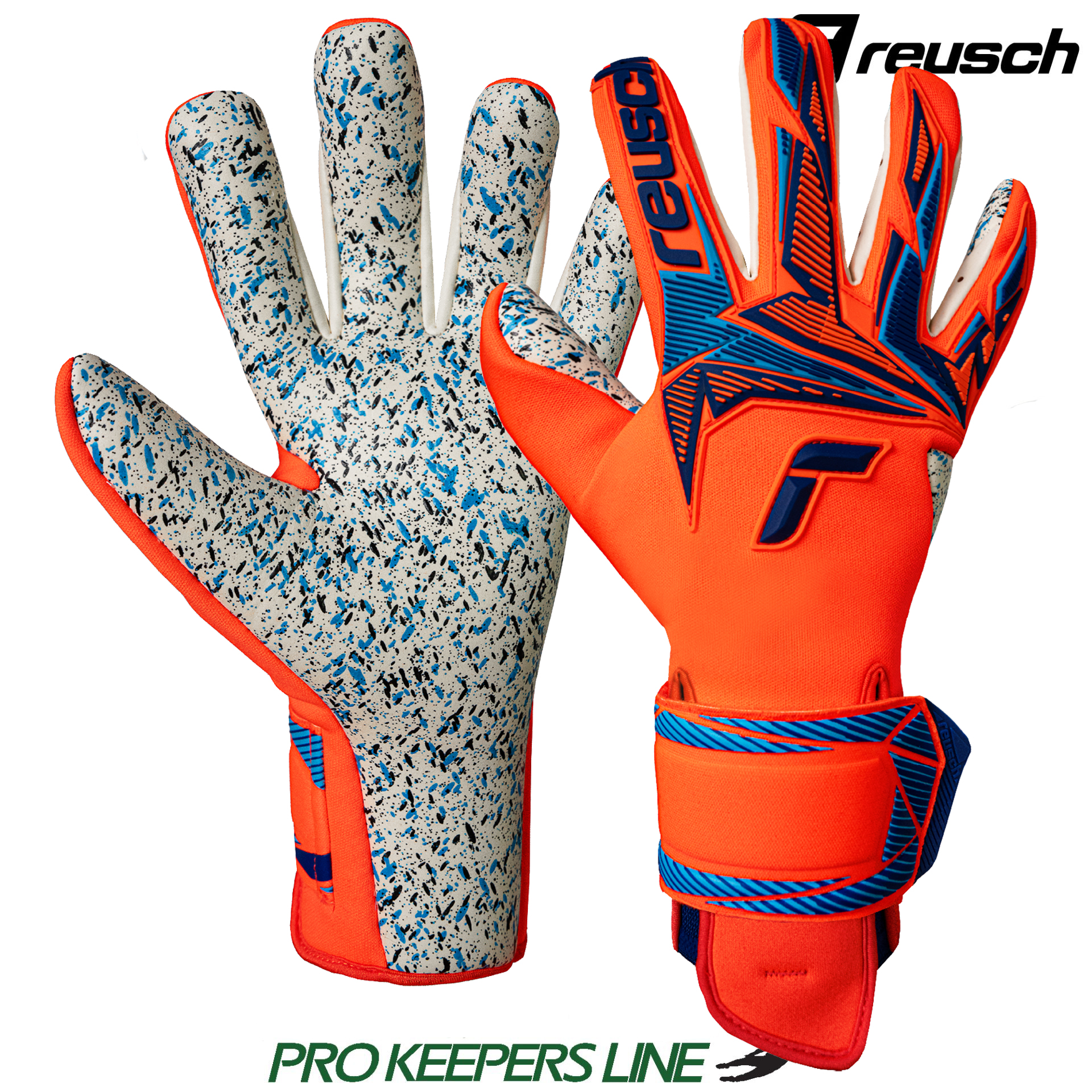 REUSCH ATTRAKT FREEGEL FUSION SHOCKING ORANGE/BLUE