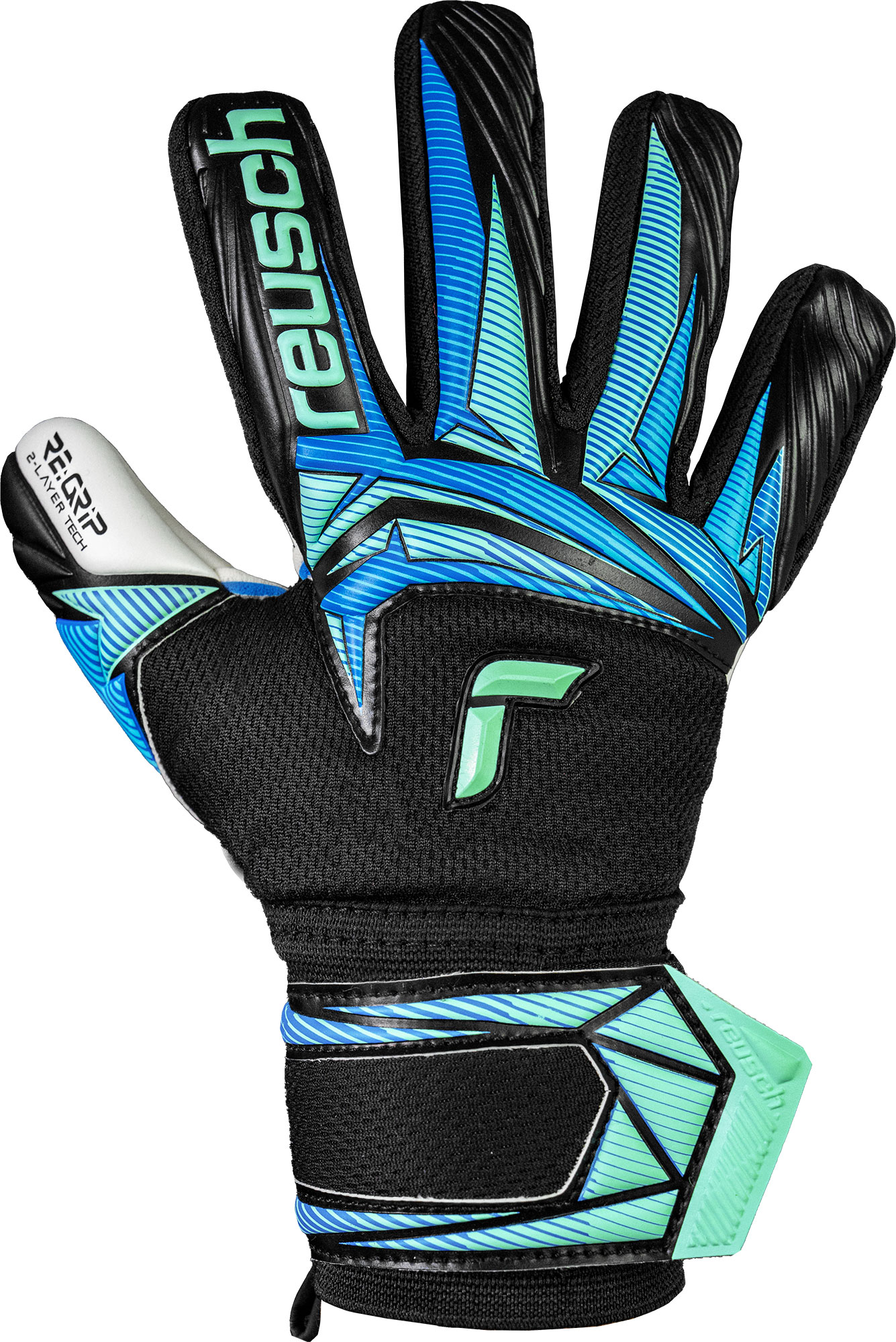REUSCH ATTRAKT RE:GRIP NC JUNIOR BLACK/OCEAN LIGHT