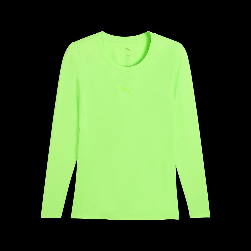 PUMA teamLIGA26 BASELAYER TEE LS GREEN GLARE
