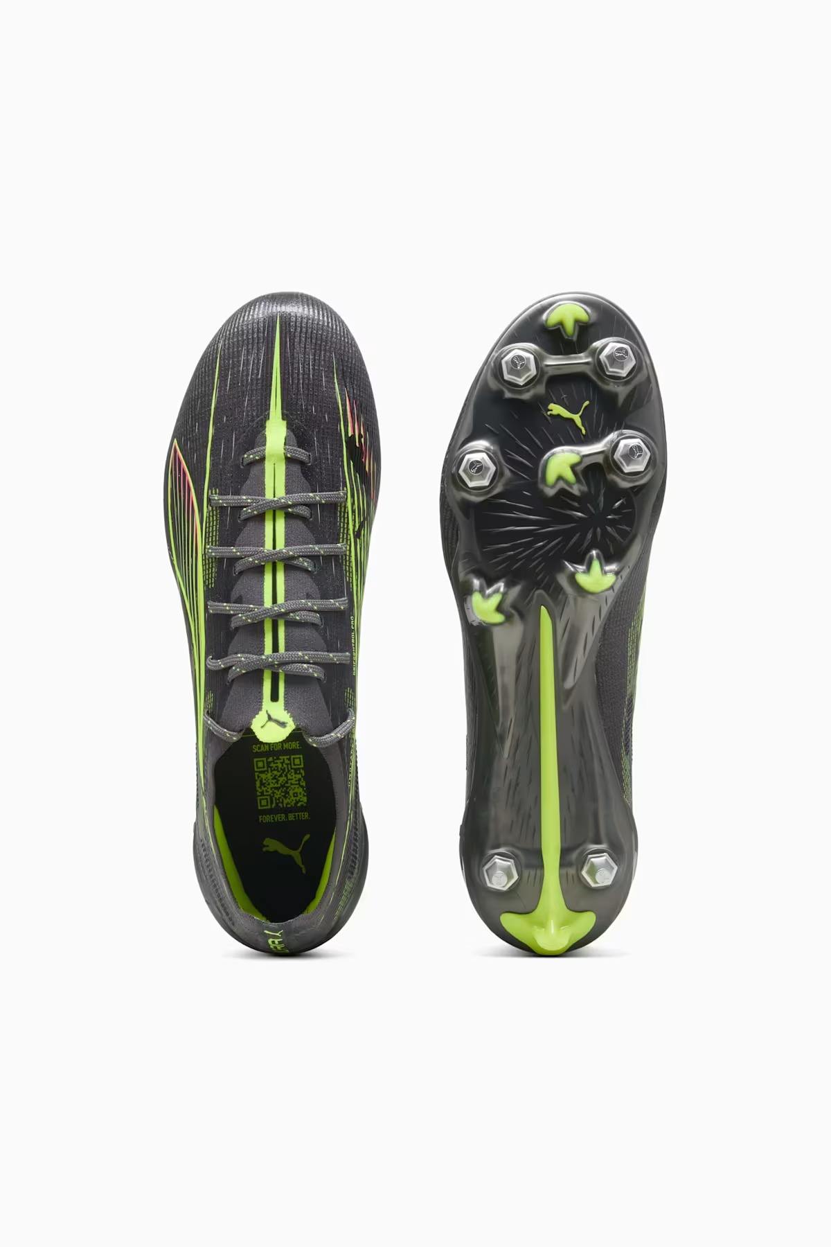 PUMA ULTRA 5 ULTIMATE MXSG MATTE AGED SILVER-YELLOW ALERT-SUN STRUNK UK 7.5 (US 8.5 / EU 41)