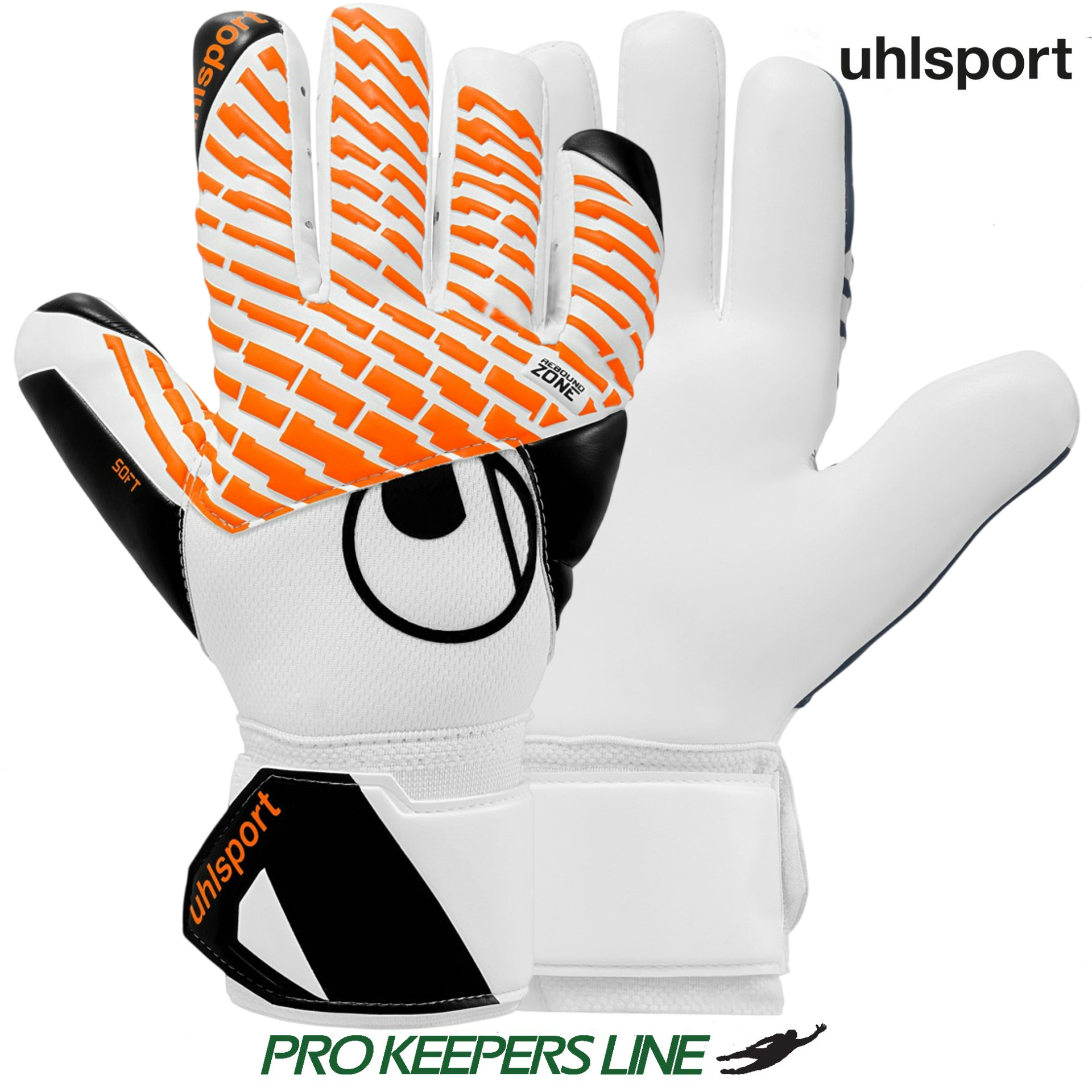 UHLSPORT FM SOFT HN  COMP WHITE/BLACK/FLUO ORANGE