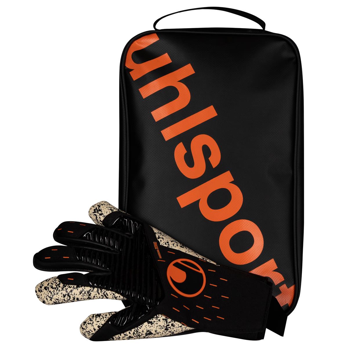 UHLSPORT GK GLOVE BAG BLACK/FLUO ORANGE