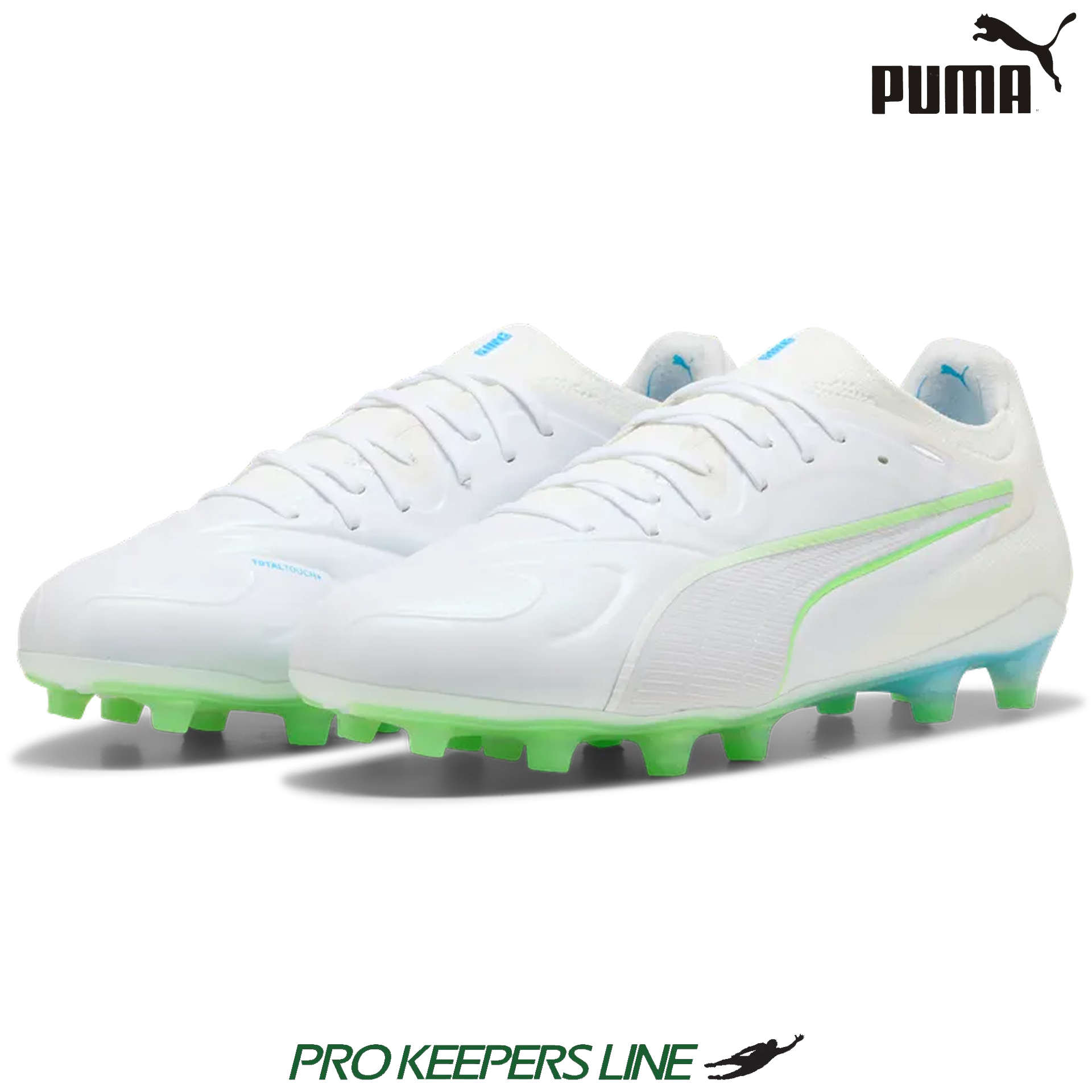 PUMA KING 20 ULTIMATE WHITE FG/AG PUMA WHITE-LUMINOUS BLUE-ELEKTRO GREEN