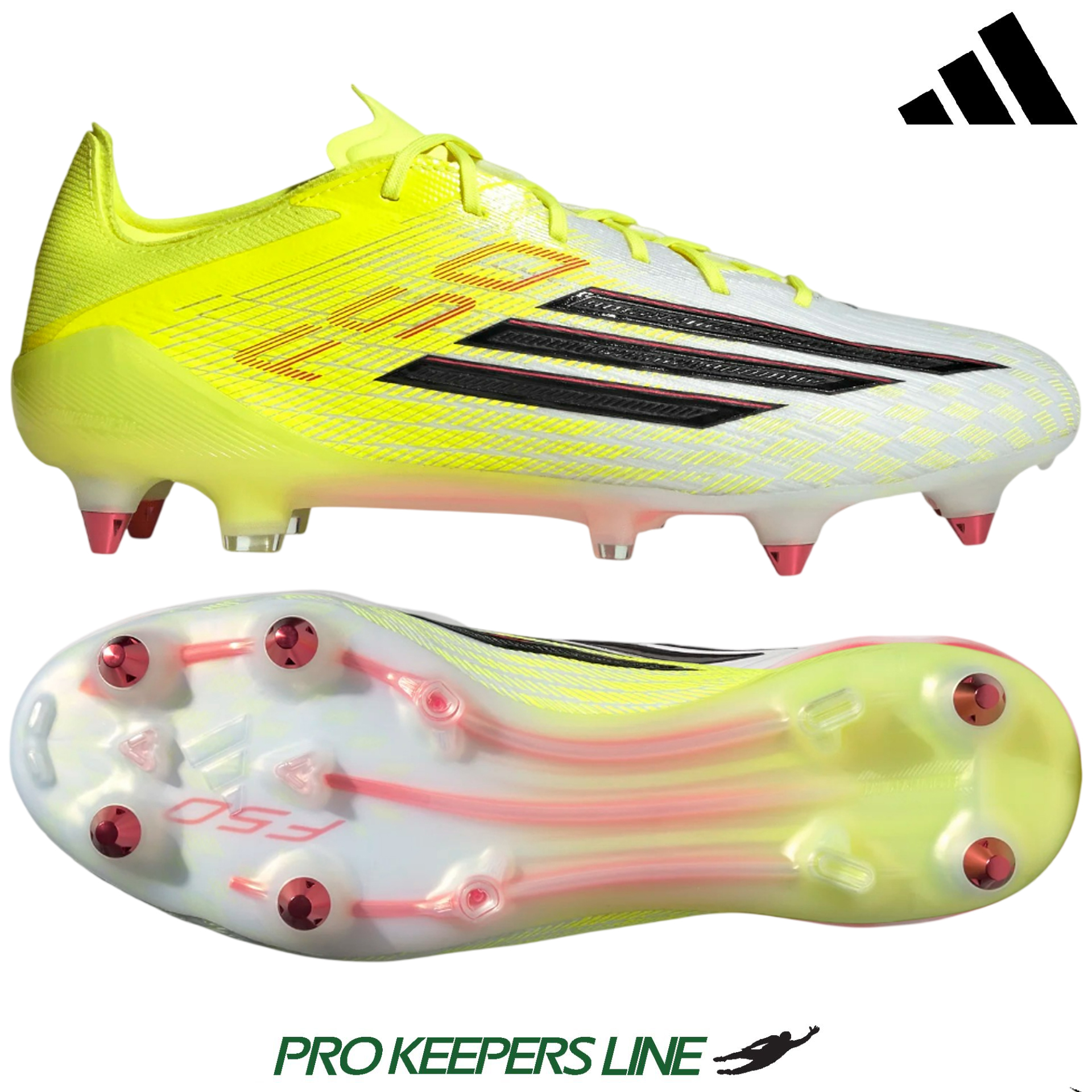 ADIDAS F50 ELITE SG TECH SOY/BLACK/LUCID RED
