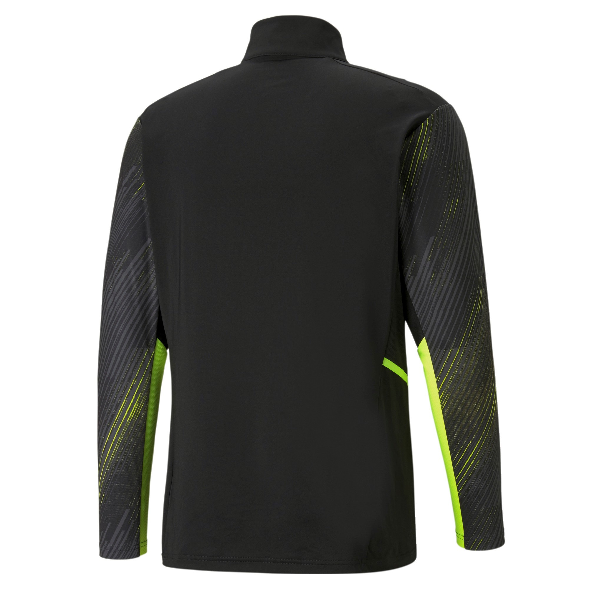 PUMA INDIVIDUALCUP TRAINING 1/4 ZIP TOP PUMA BLACK-YELLOW ALERT