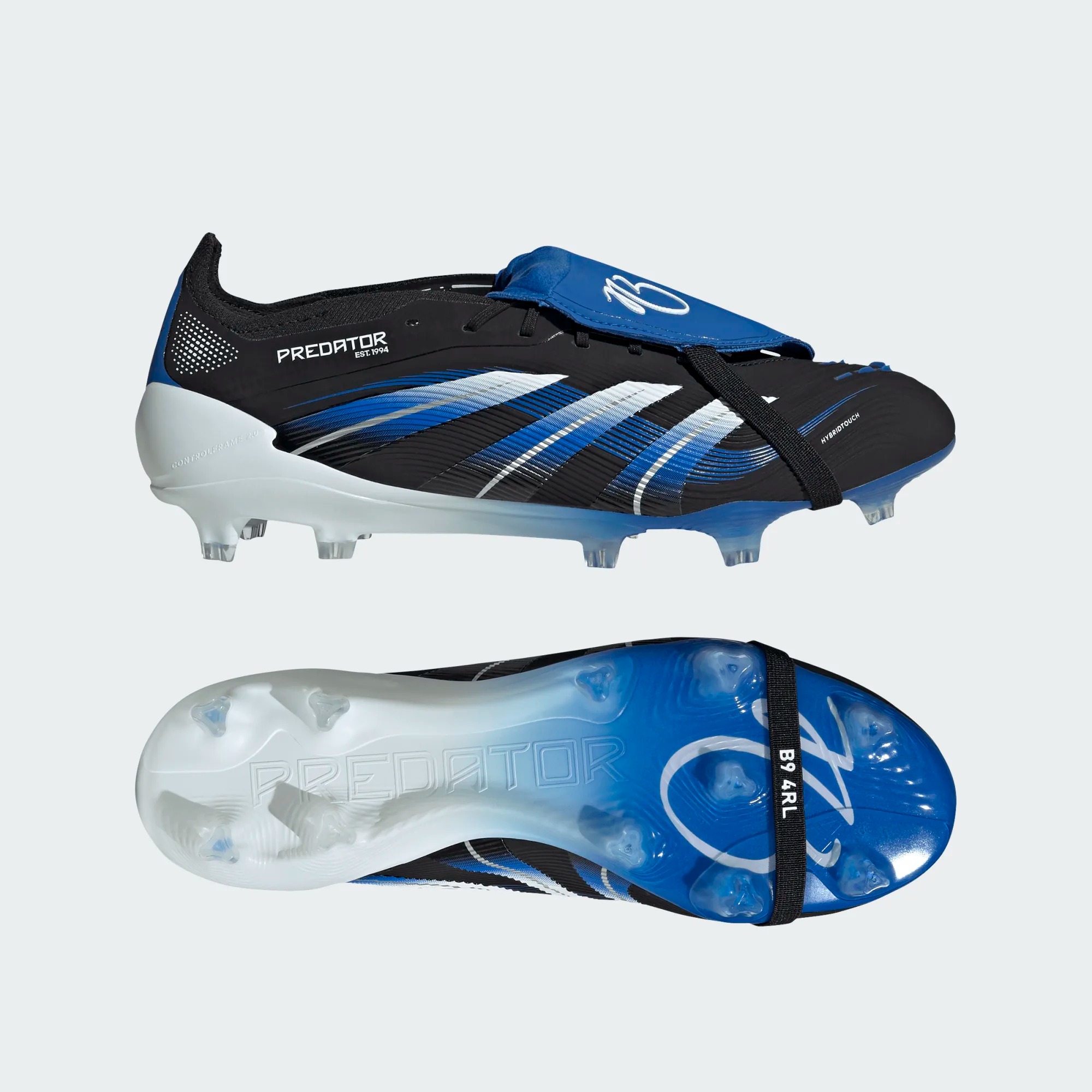  Predator サッカーシューズ 青黒 ADIDAS PREDATOR ELITE FT FG JB BLACK/WHITE/GLOW BLUE | UK 11 (US