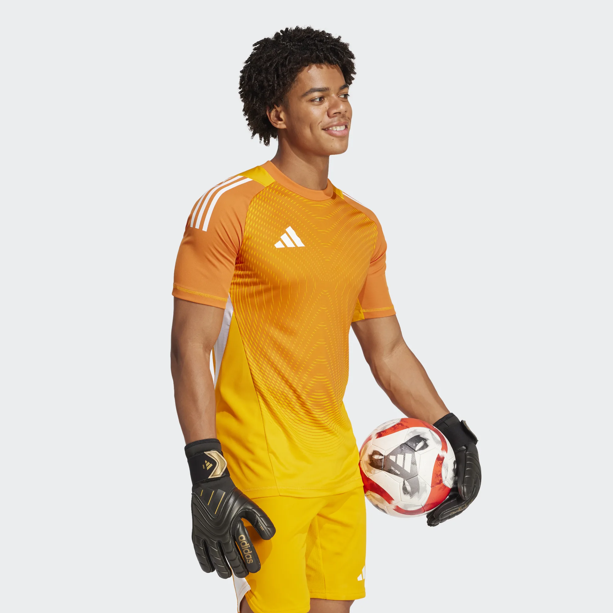 ADIDAS TIRO25 PRO GK JERSEY SHORT SLEEVE CREW ORANGE ADIDAS TIRO25 PRO GK JERSEY SHORT SLEEVE CREW ORANGE