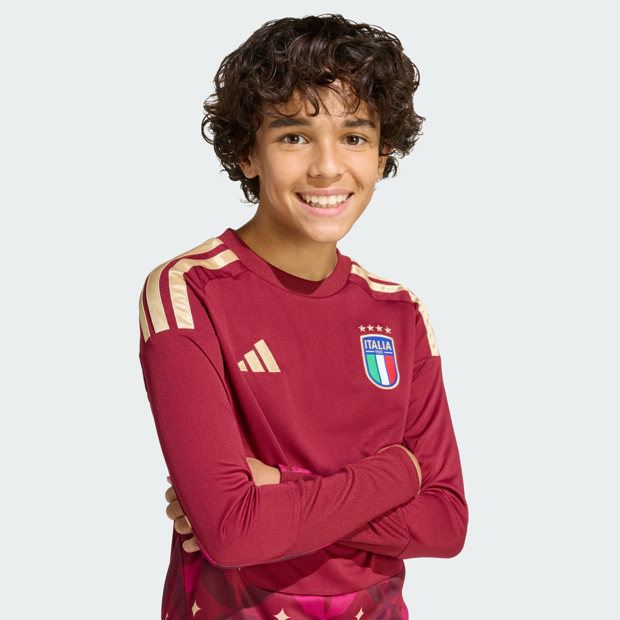 ADIDAS ITALY 26 HOME GOALKEEPER KIDS LONG SLEEVE JERSEY