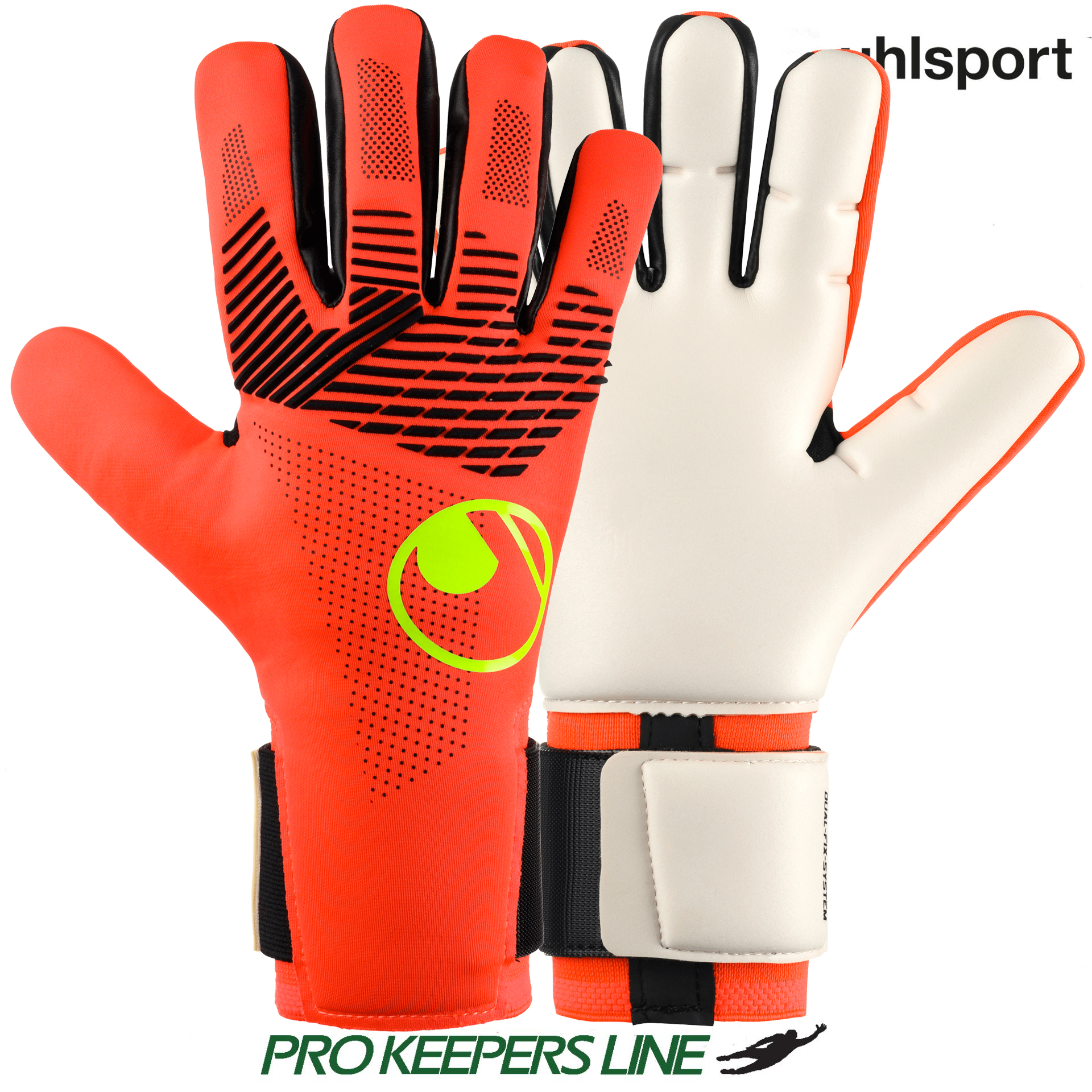 UHLSPORT FM ABSOLUTGRIP HN FIT FLUO RED/WHITE/FLUO YELLOW