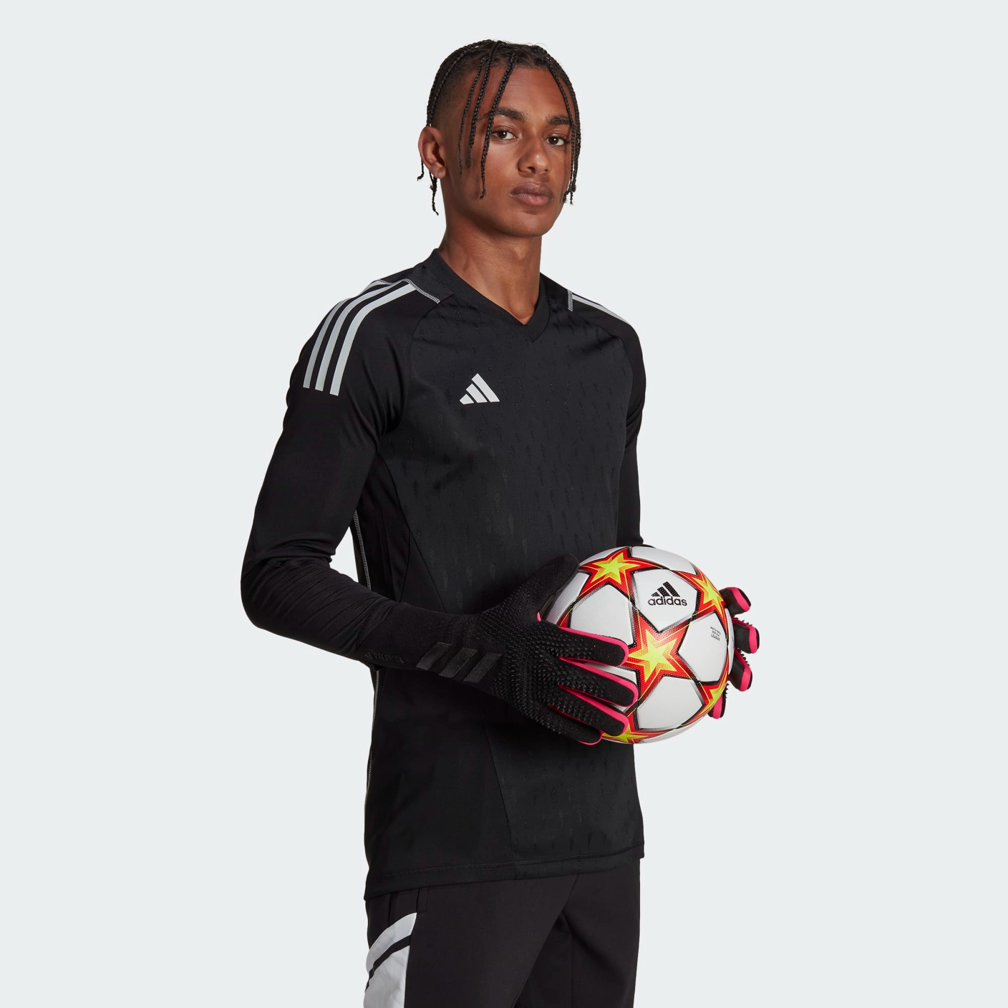 サッカー ゴールキーパーユニホーム adidas アディダス 上下セット Ｌ　黒 ADIDAS T23 PROMO GK JERSEY LS BLACK | XS | HK7664-XS-