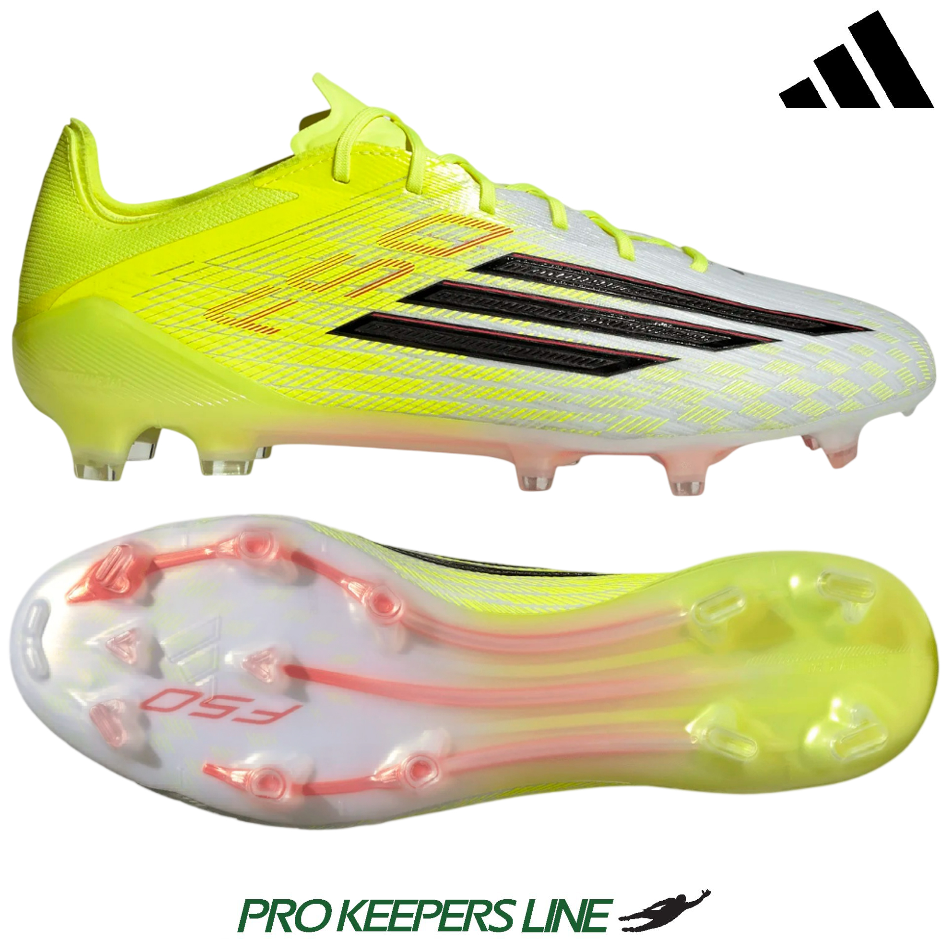 ADIDAS F50 ELITE FG TECH SOY/BLACK/LUCID RED