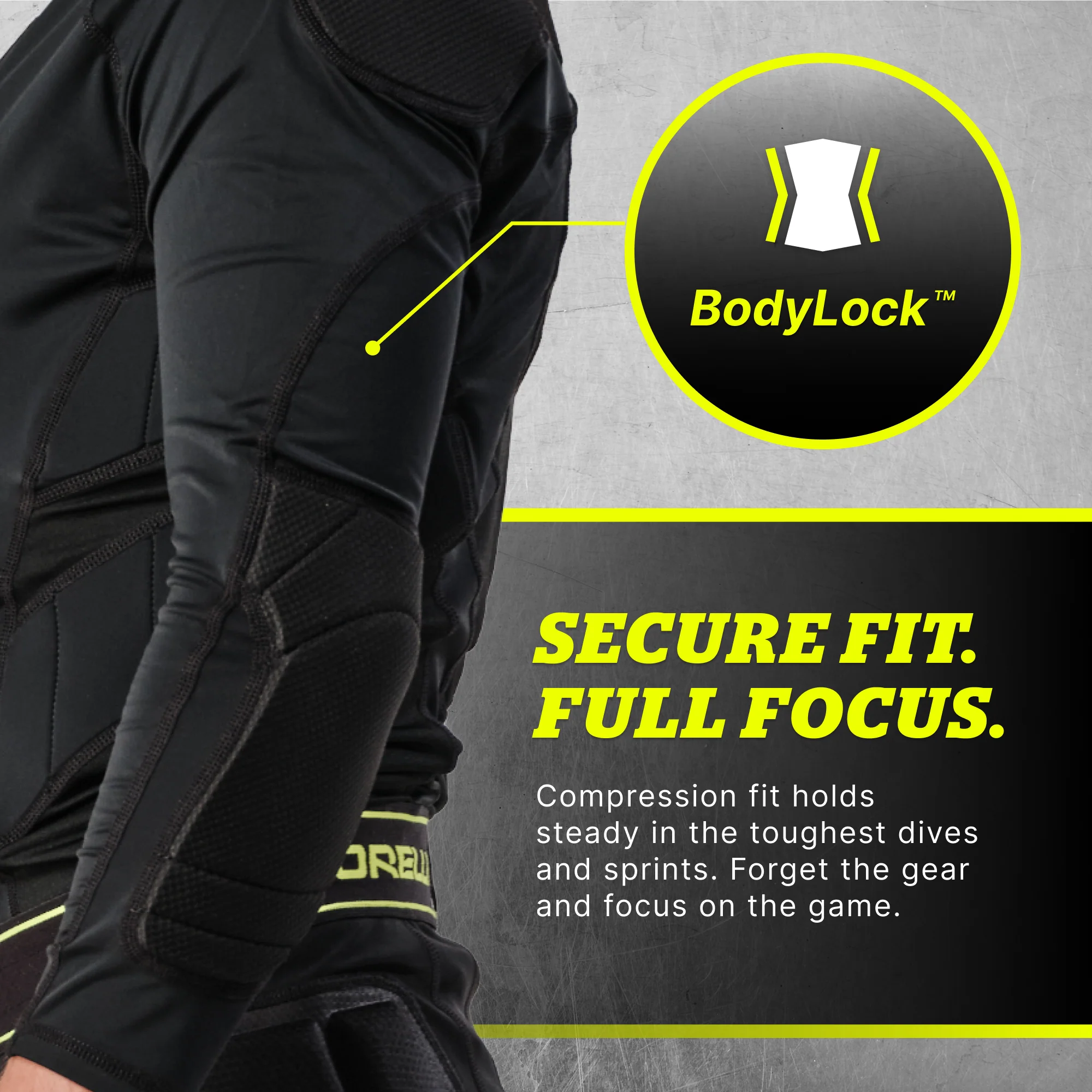 STORELLI BODYSHIELD GK 3/4 UNDERSHIRT JUNIOR (PADDED)