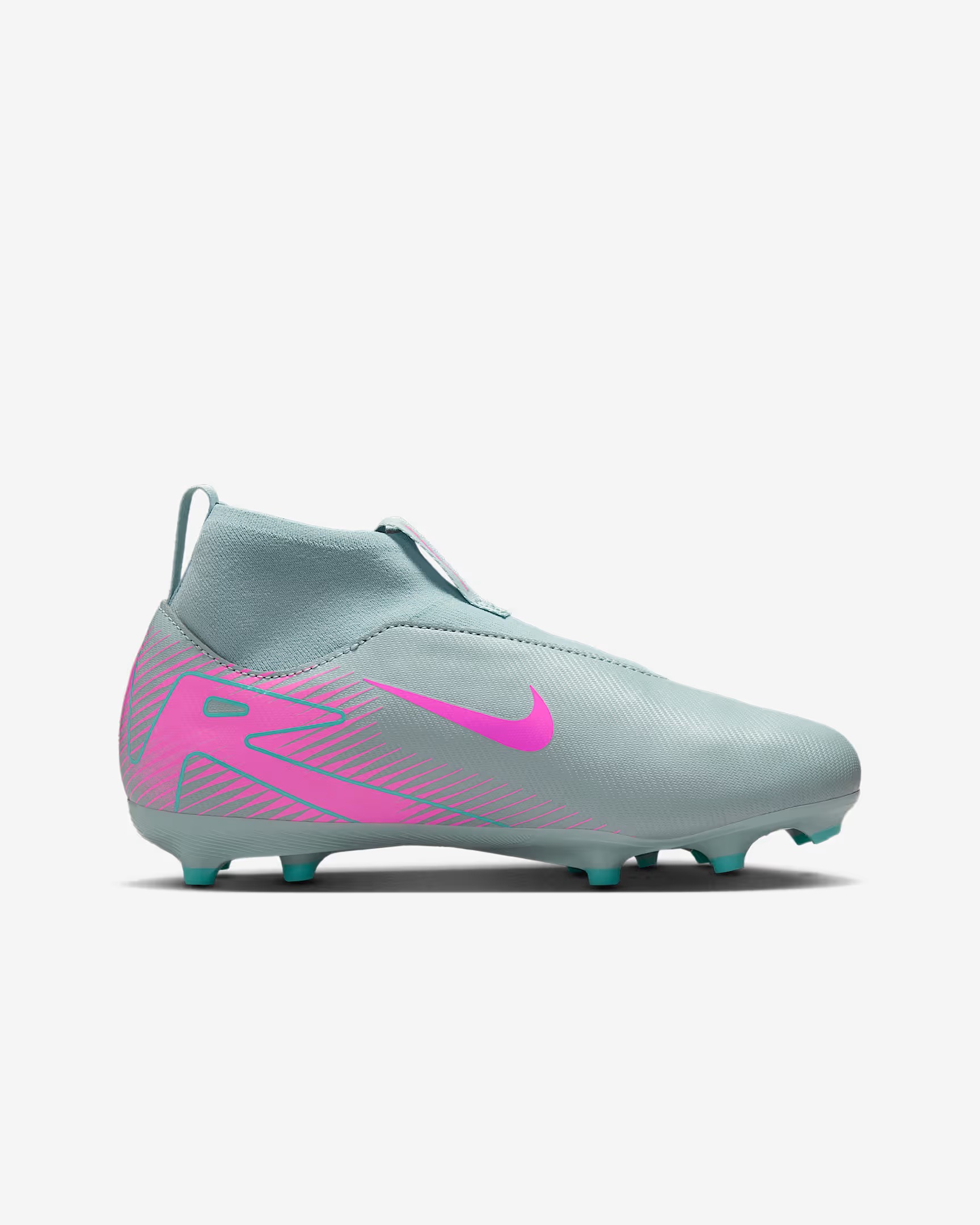 NIKE JR ZOOM SUPERFLY 10 ACADEMY FG/MG OCEAN CUBE/PINK BLAST