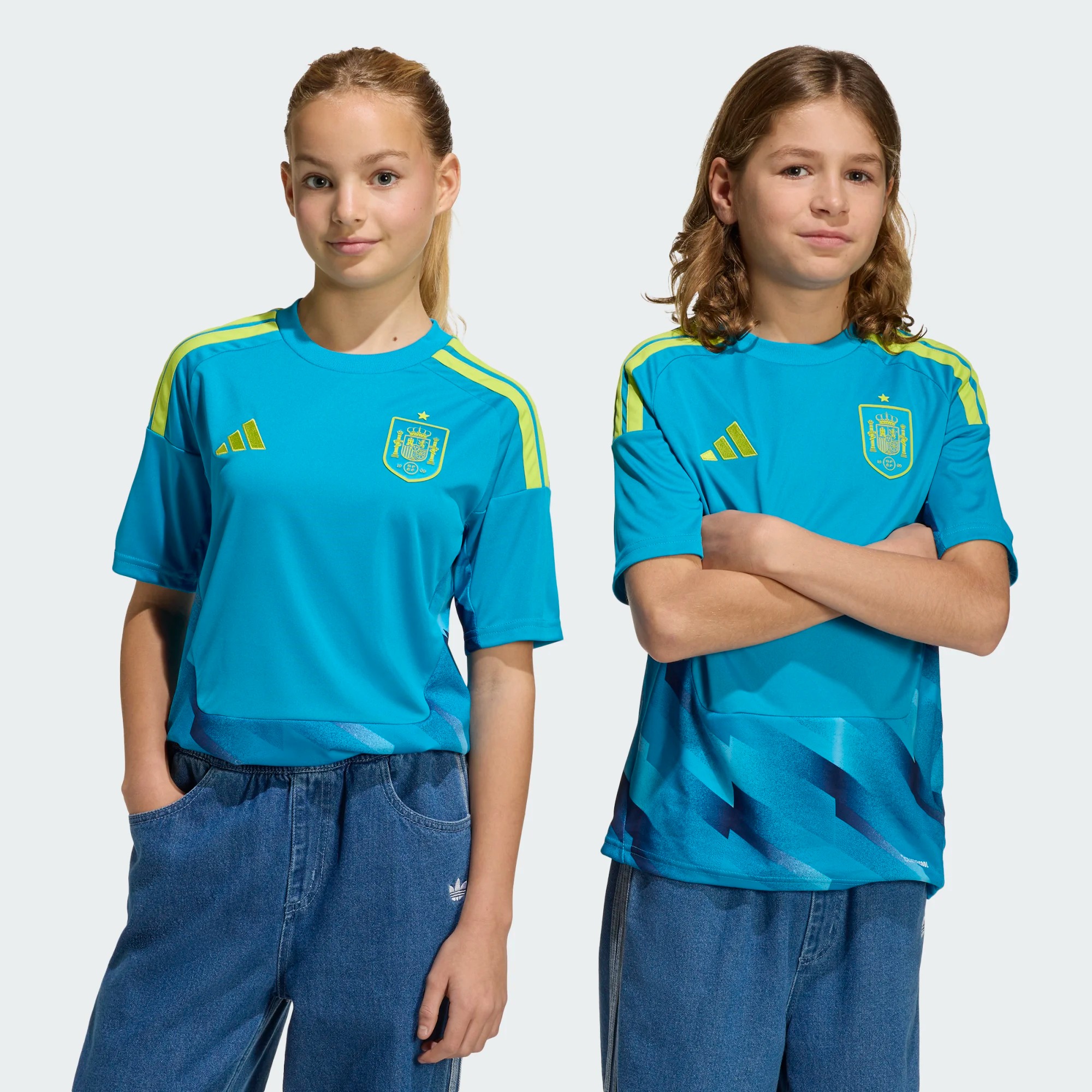 ADIDAS SPAIN 26 HOME GOALKEEPER KIDS SHORT SLEEVE JERSEY