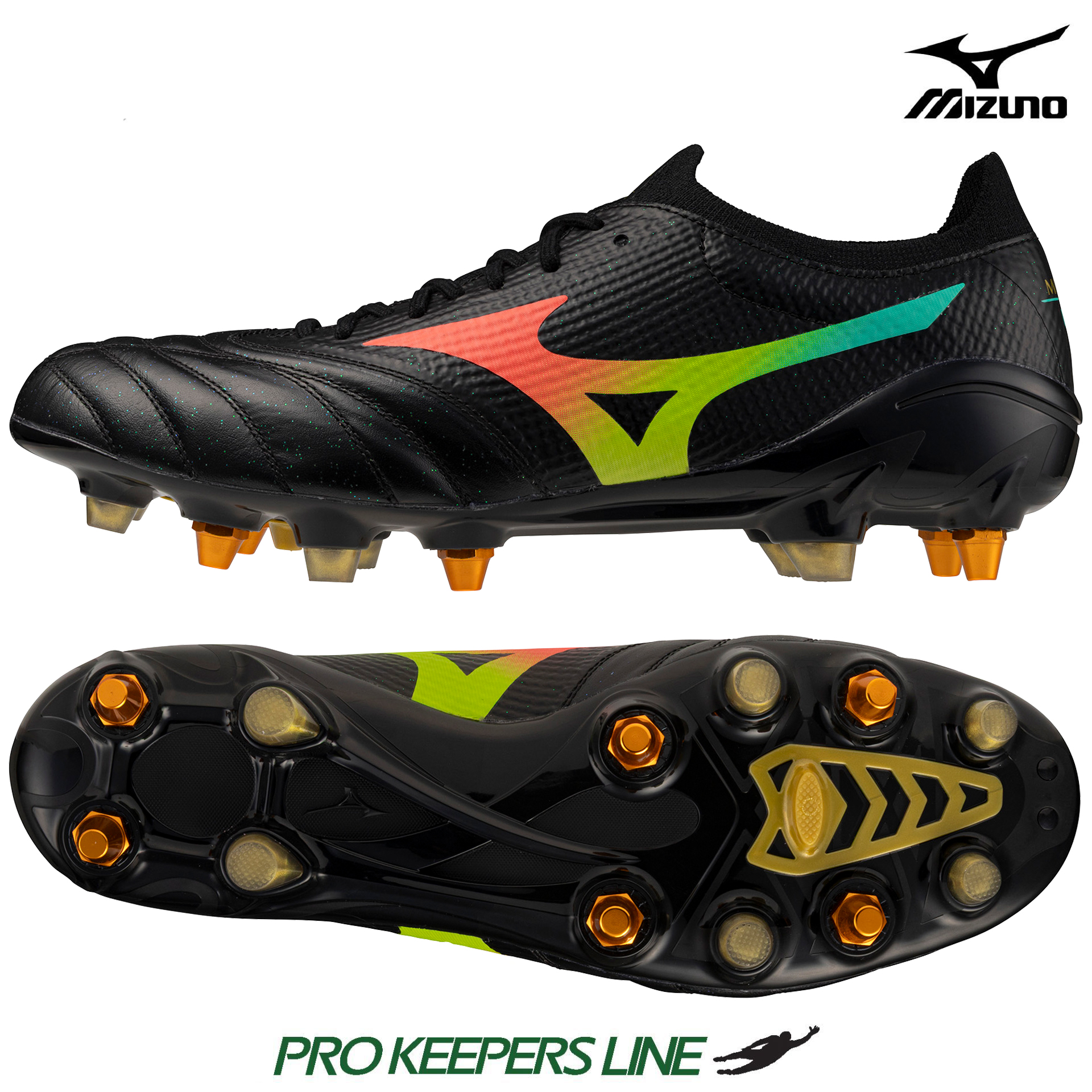 MIZUNO MORELIA NEO IV BETA ELITE MIX BLACK/LAVA ORANGE/ARCADIA