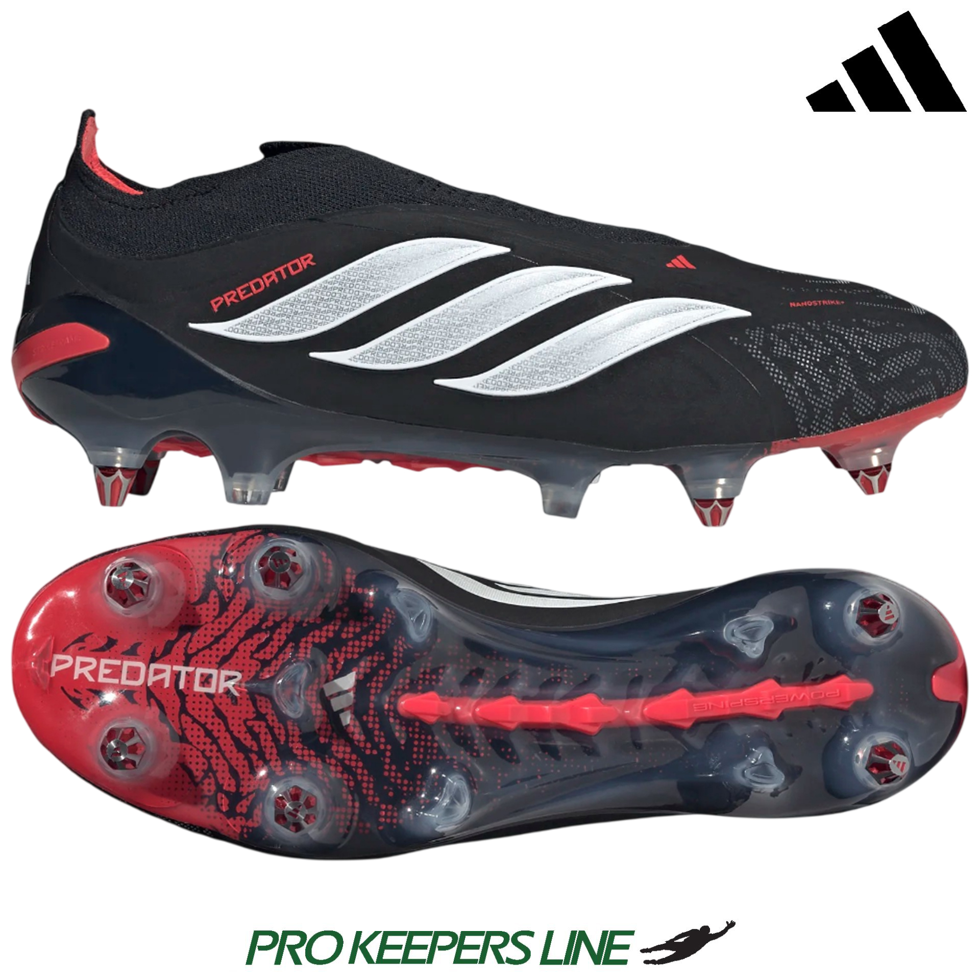 ADIDAS PREDATOR ELITE LL SG BLACK/WHITE/LUCID RED