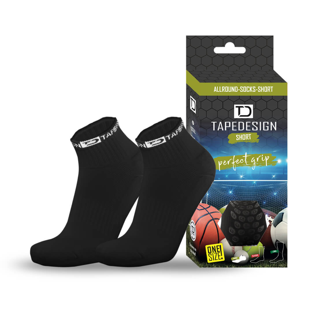 TAPEDESIGN ALLROUND SOCKS SHORT BLACK