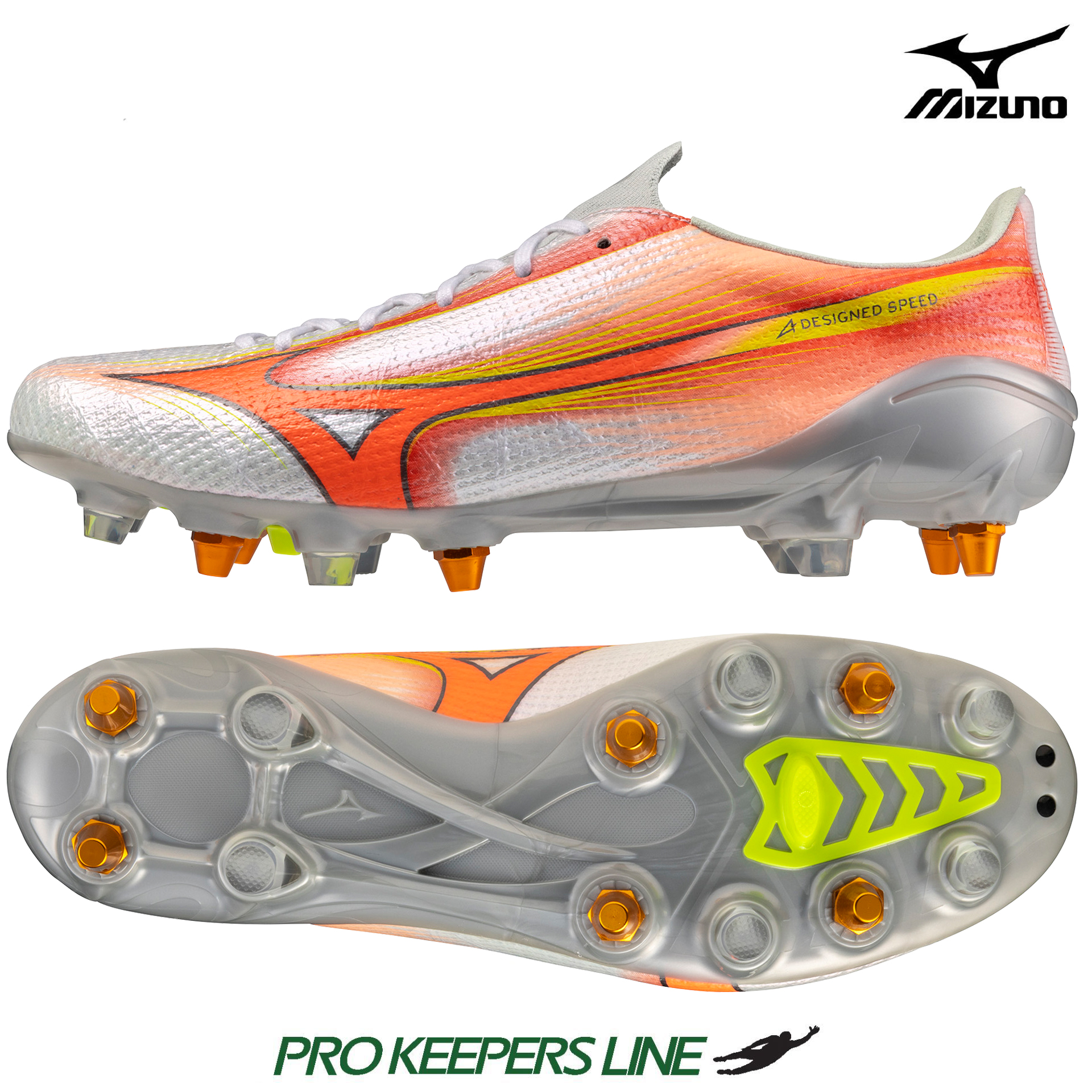 MIZUNO ALPHA III JAPAN MIX WHITE/LAVA ORANGE/EVENING PRIM