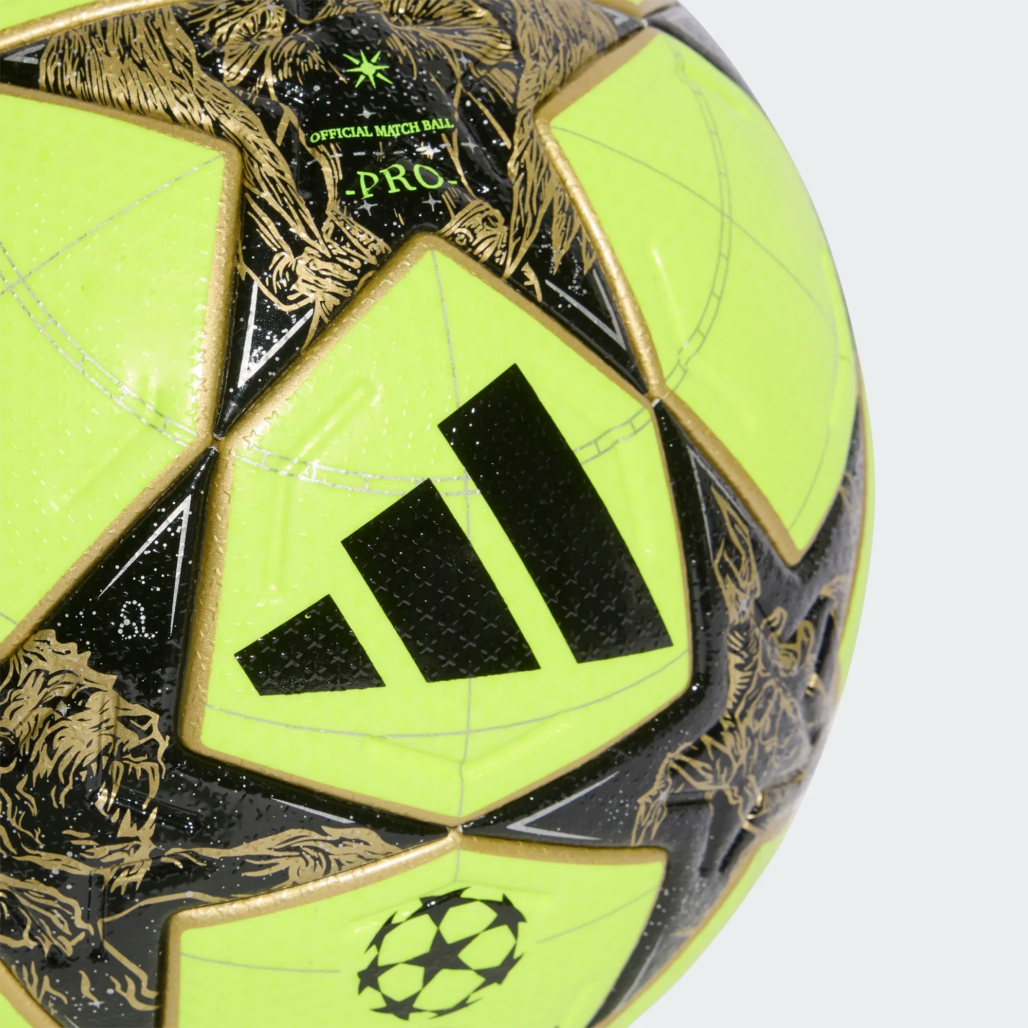 ADIDAS UCL PRO WINTER SOLAR YELLO/BLACK/GOLD METALLIC/SILVER METALLIC
