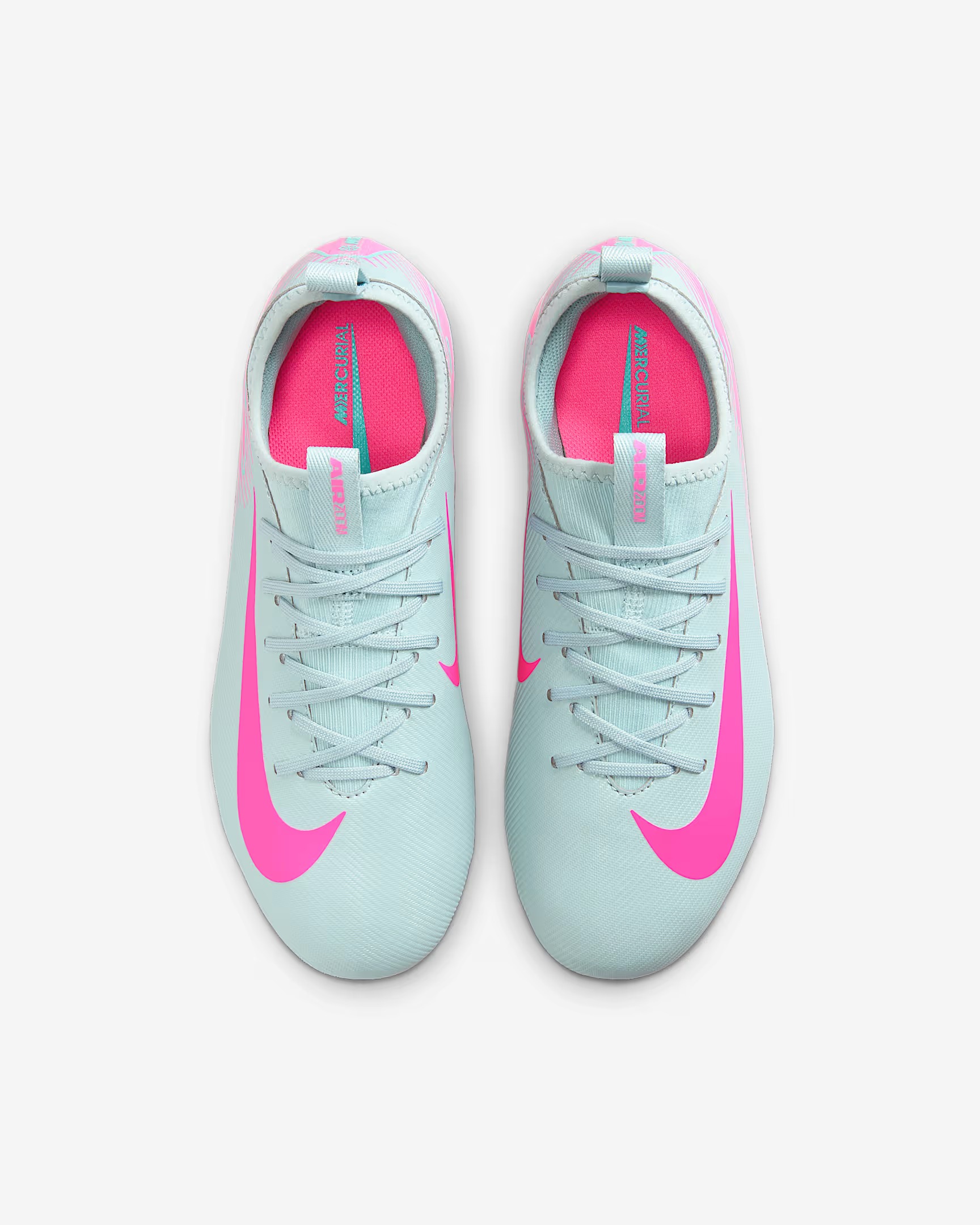 NIKE JR ZOOM VAPOR 16 ACADEMY FG/MG OCEAN CUBE/PINK BLAST