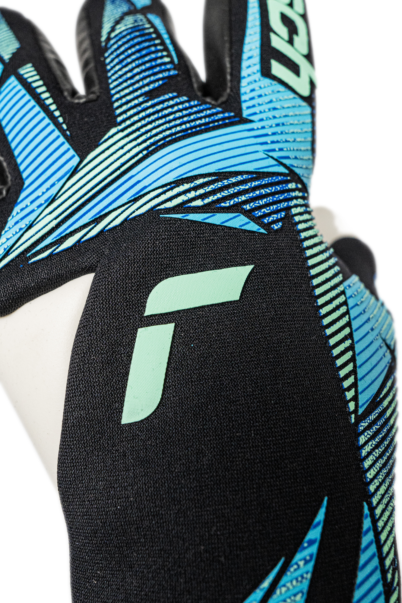 REUSCH ATTRAKT RE:GRIP STRAPLESS BLACK/OCEAN LIGHT