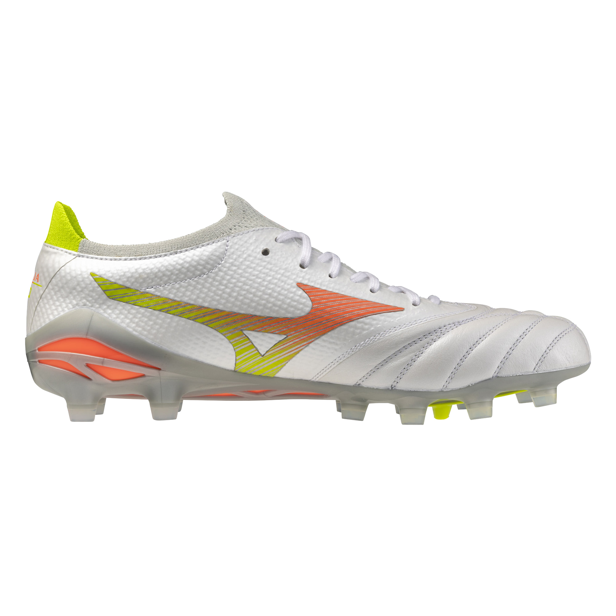MIZUNO MORELIA NEO V BETA ELITE FG WHITE/LAVA ORANGE/EVENING PRIM