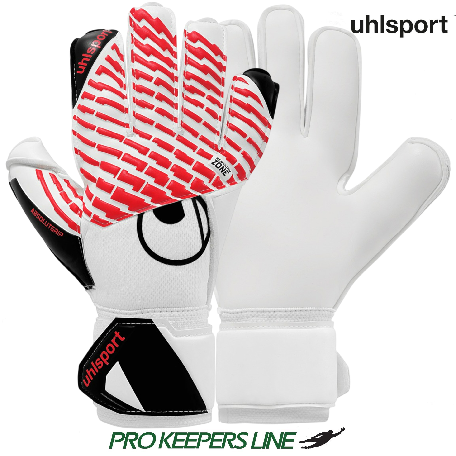 UHLSPORT FM ABSOLUTGRIP WHITE/BLACK/RED