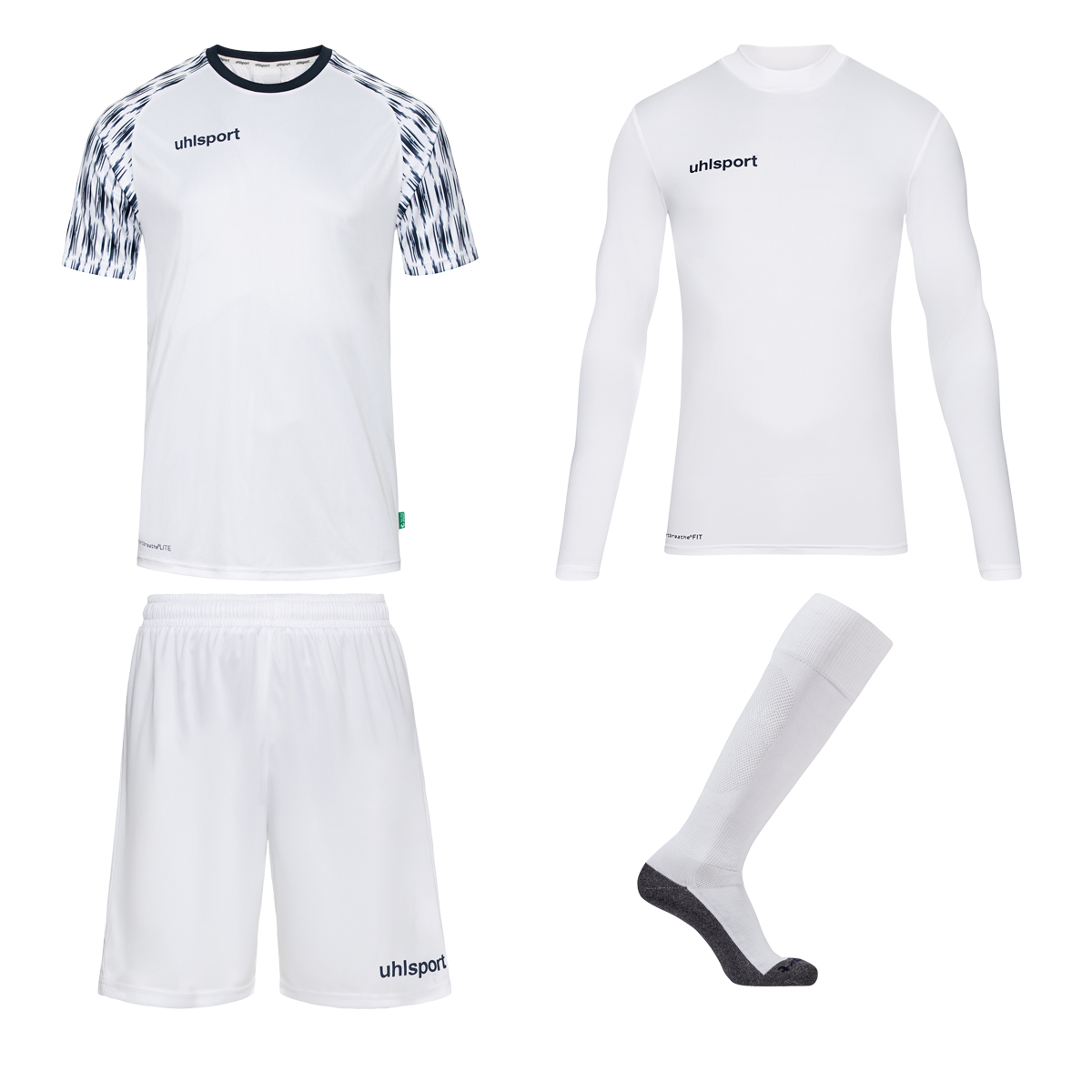 UHLSPORT REACTION GOALKEEPER SET WHITE/NAVY